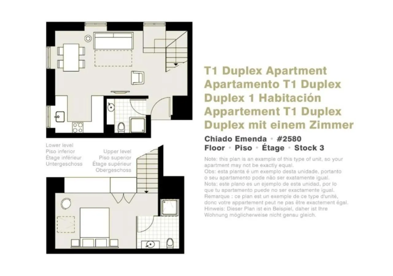 Floor plan in Lisbon Serviced Apartments - Chiado Emenda