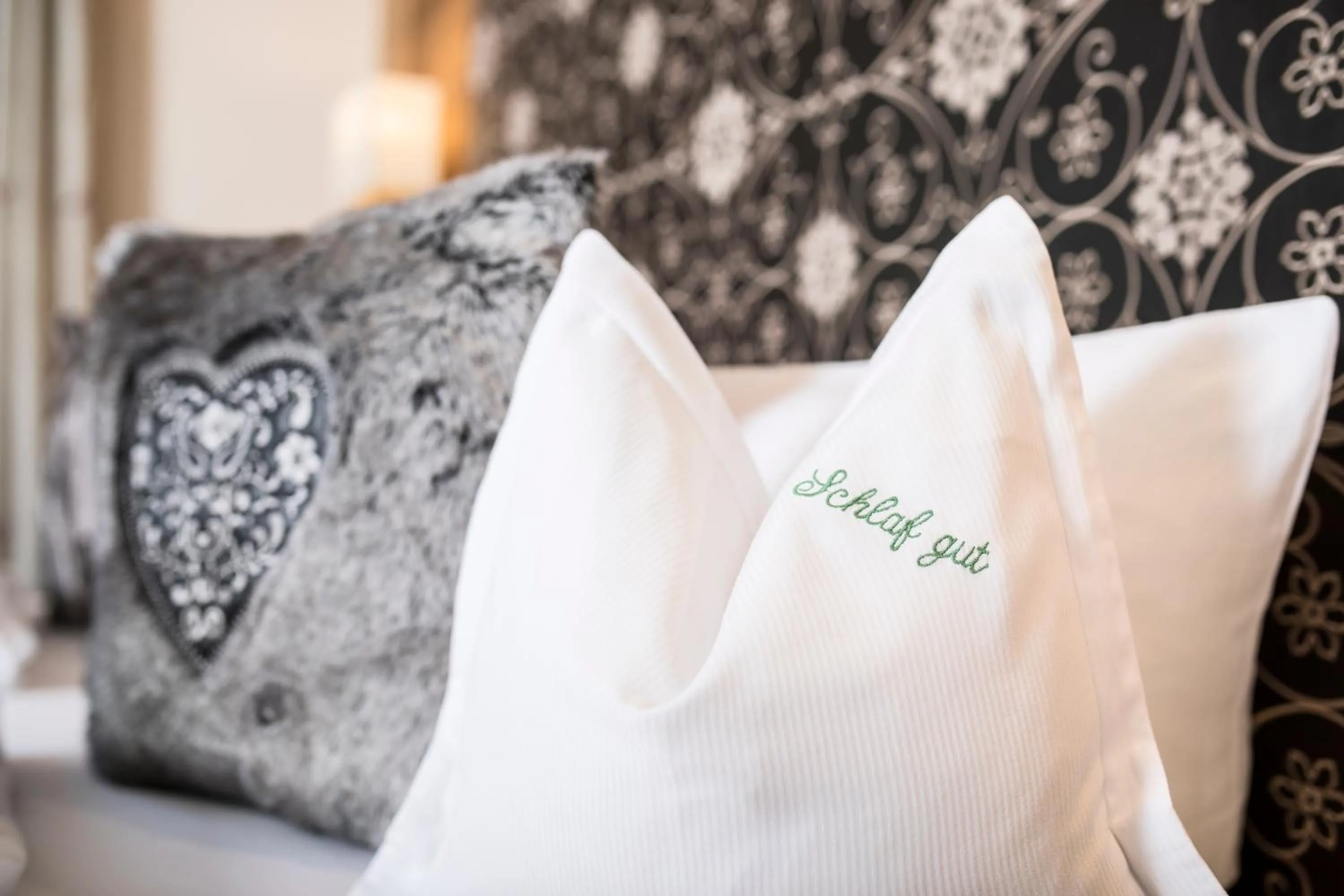 Decorative detail, Bed in Hotel Pramstraller