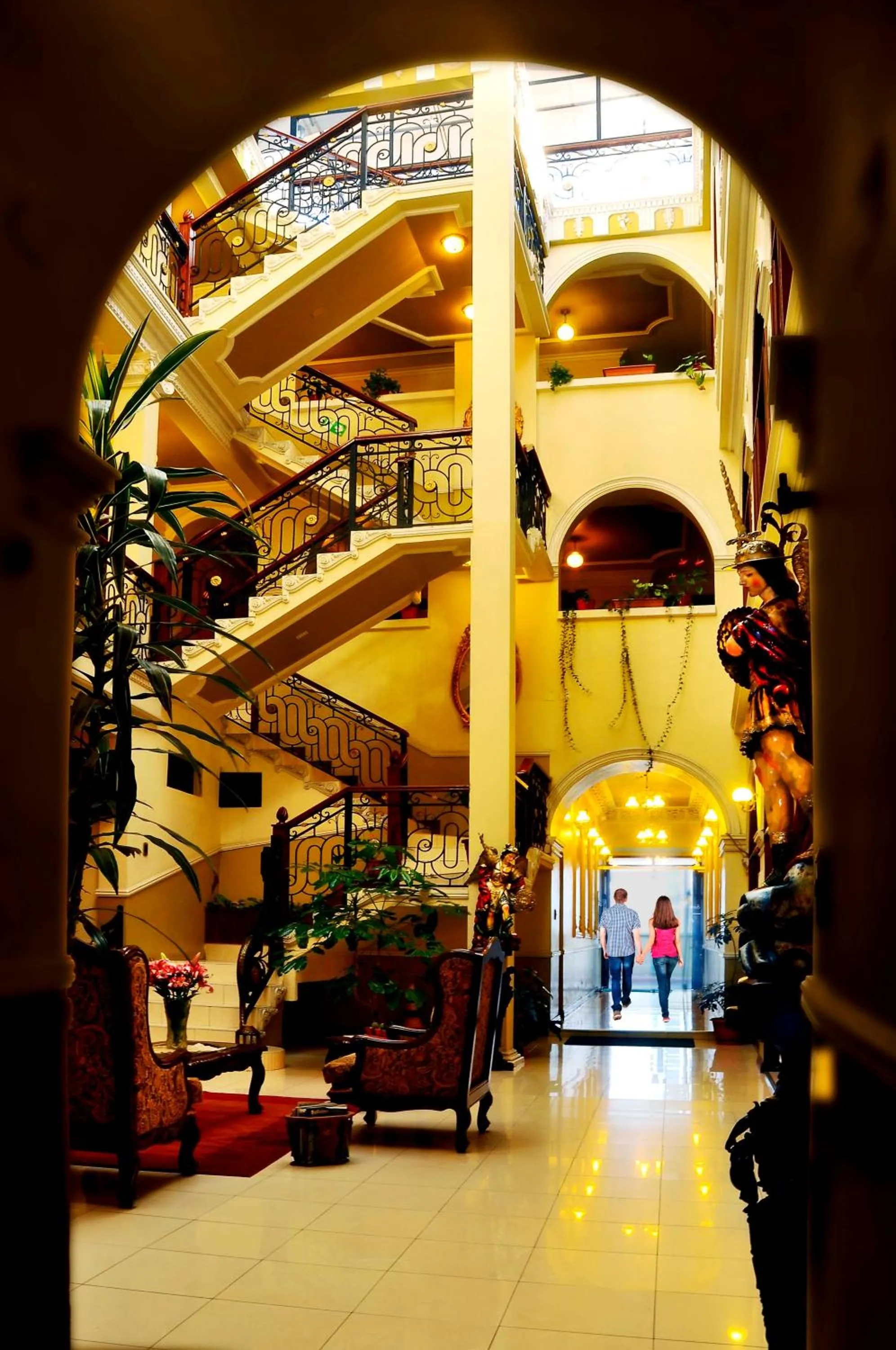 Communal lounge/ TV room in San Marino Royal Hotel