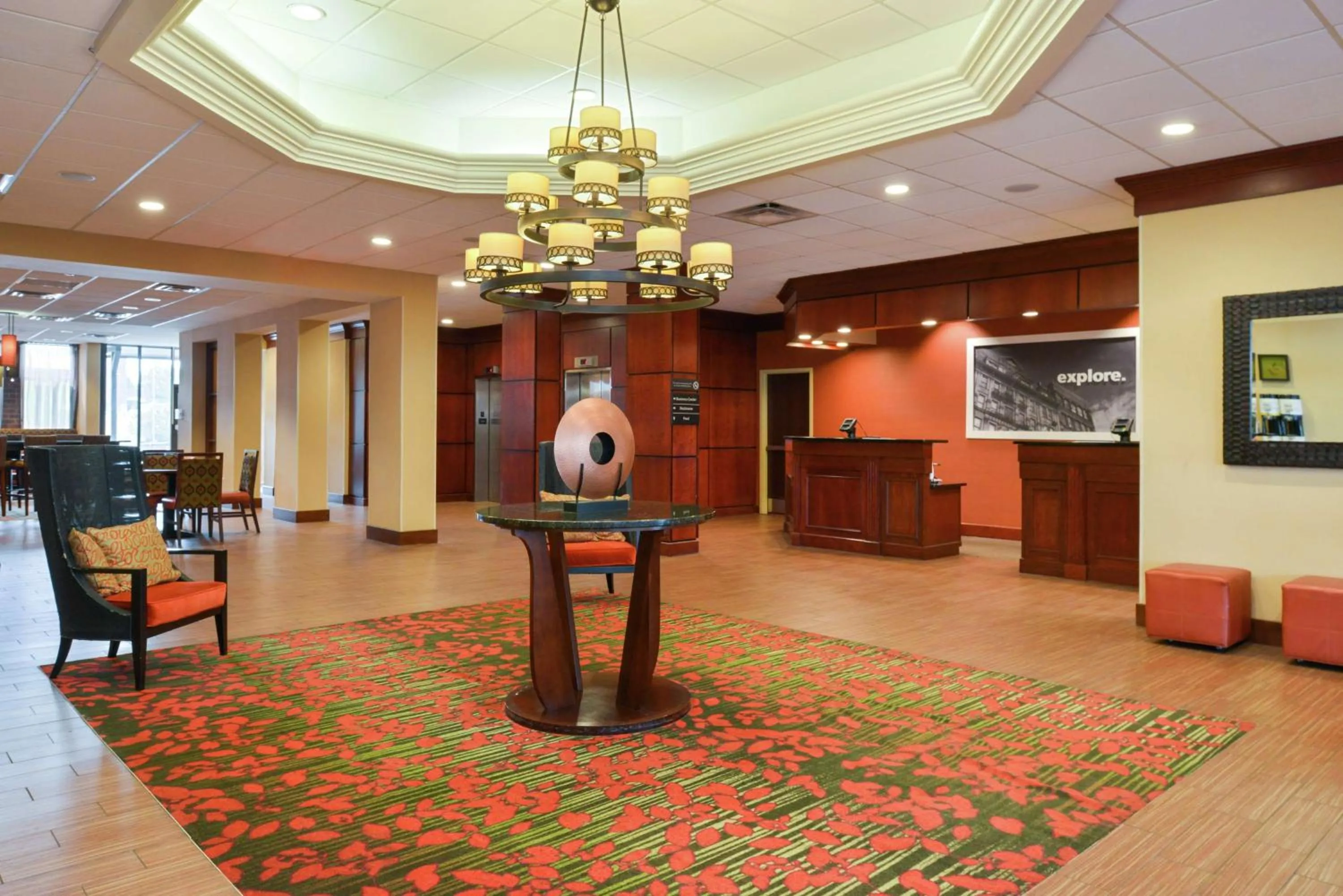 Lobby or reception in Hampton Inn Frederick