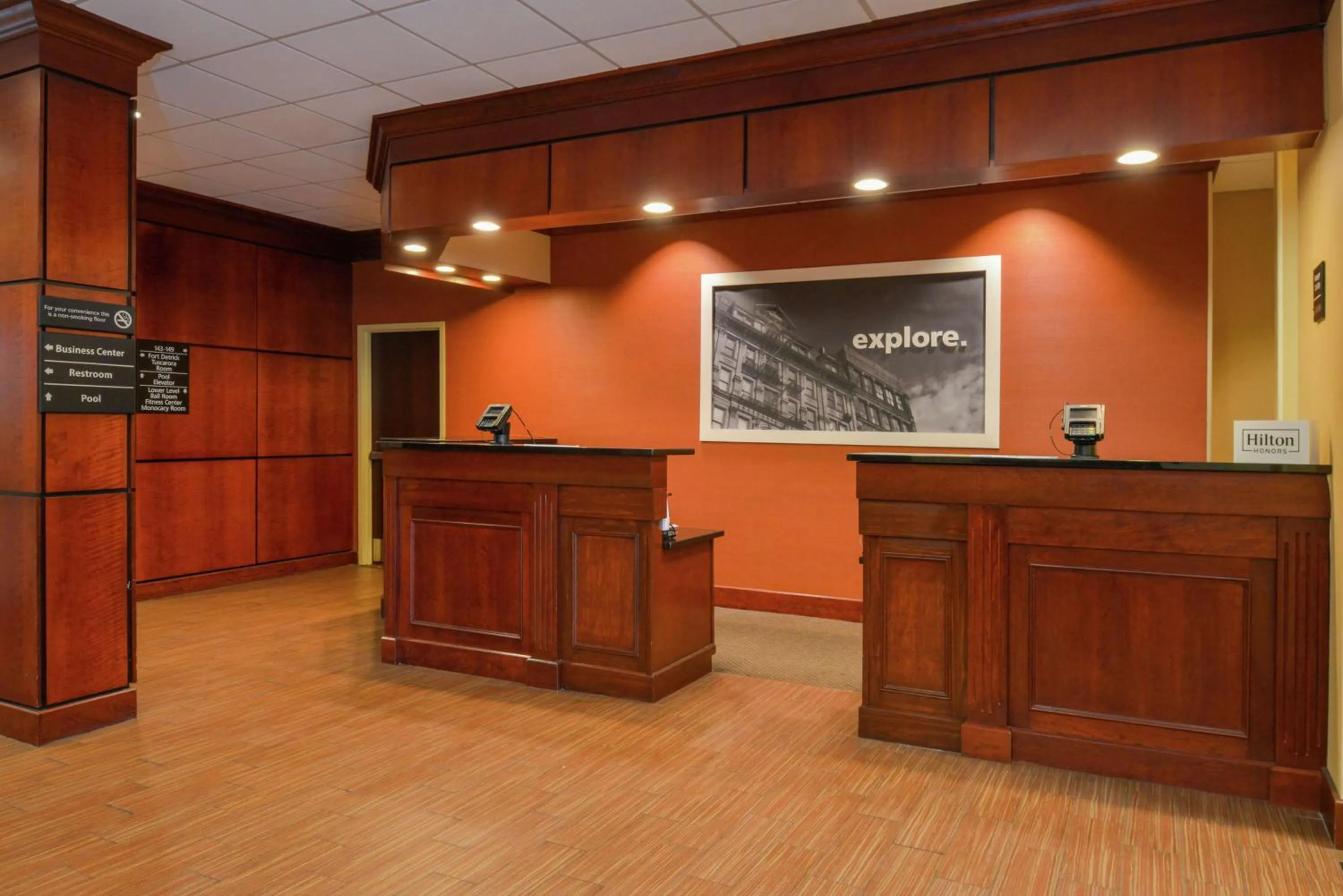 Lobby or reception in Hampton Inn Frederick