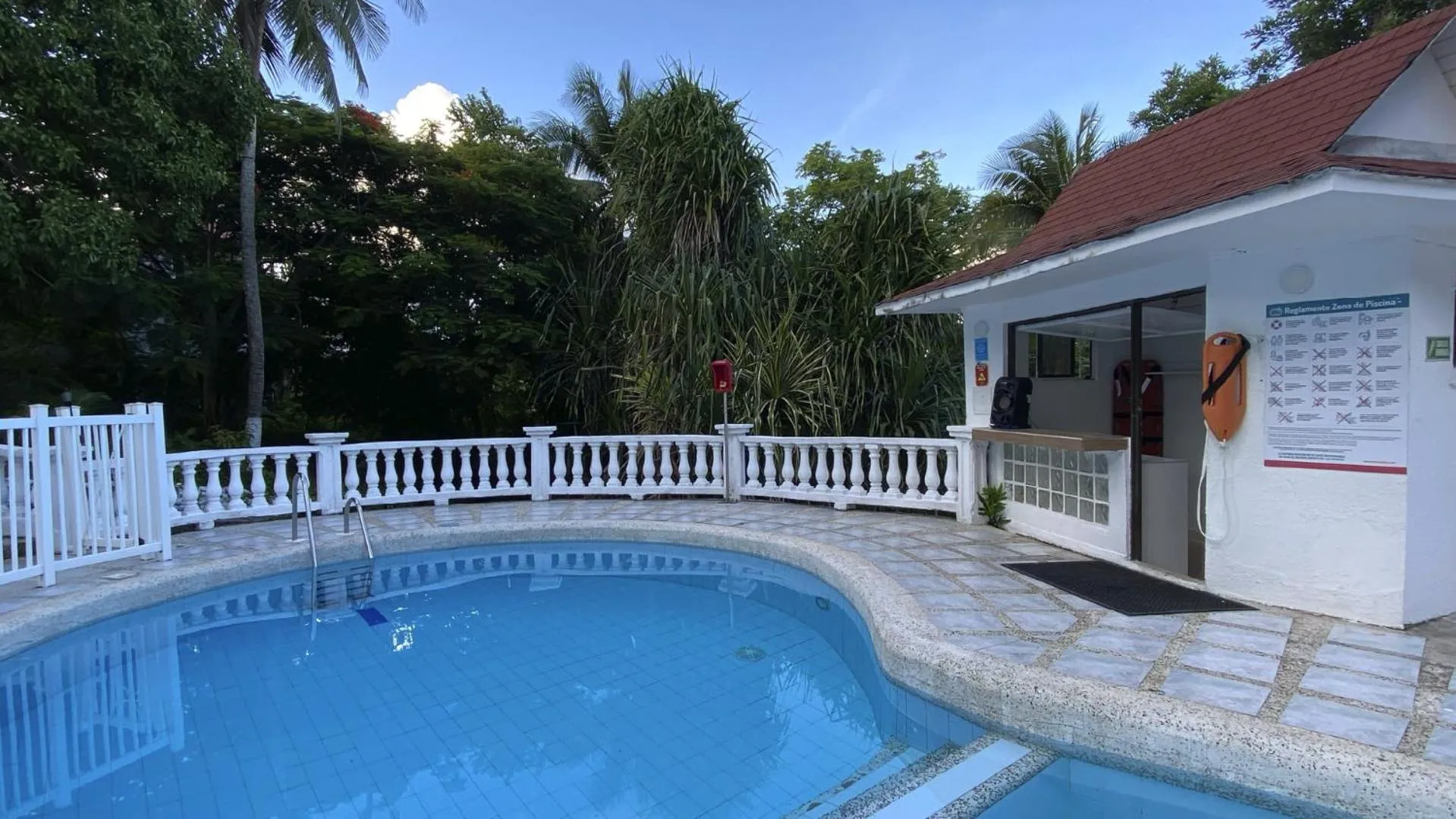 Pool view in Posada Magic Hill On Vacation