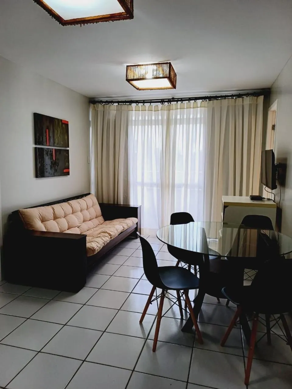 Seating area, Bed in Gran lençóis Flat 2 suítes vista piscina