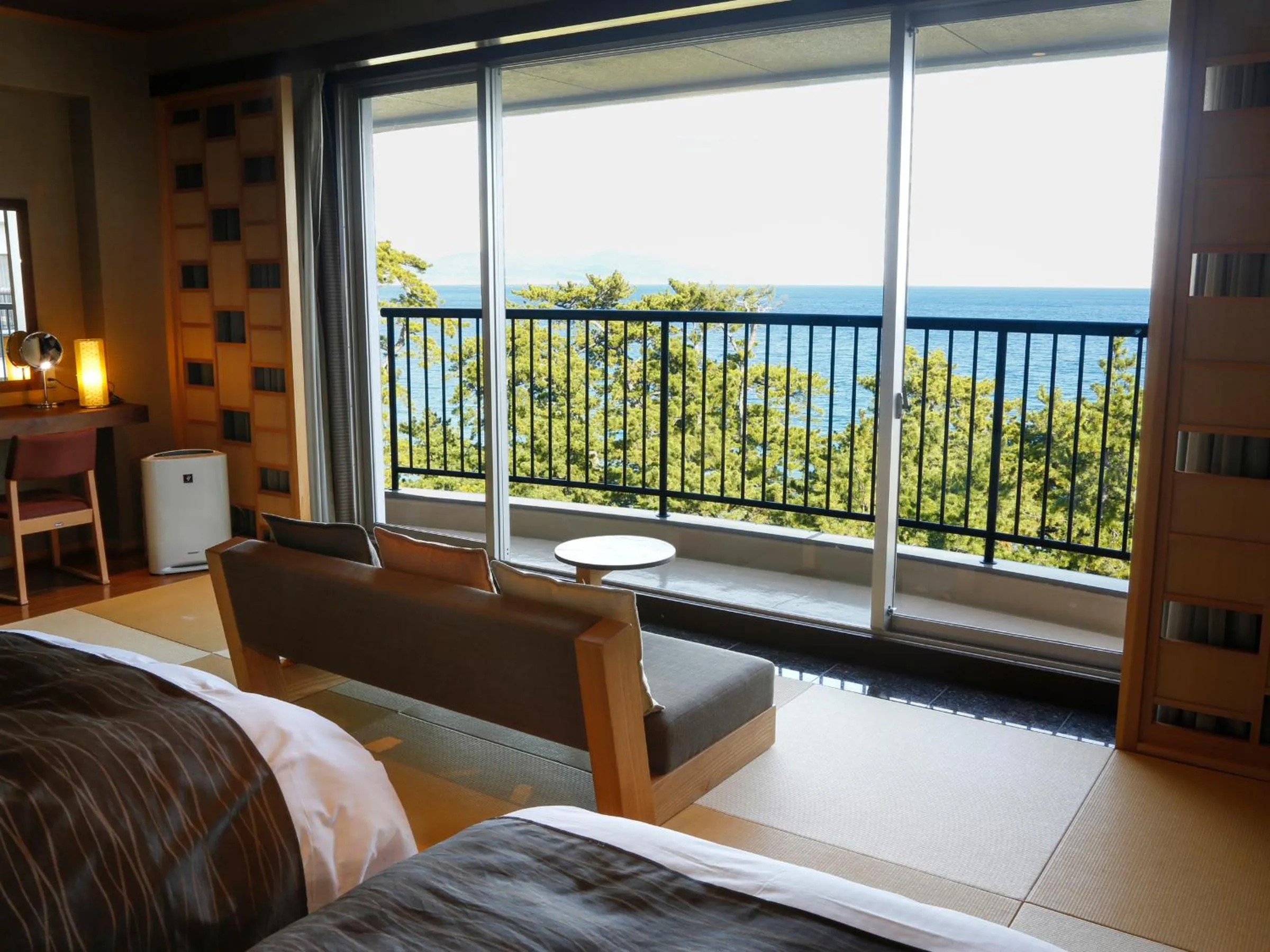 View (from property/room), Bed in Yumekaiyu Awajishima