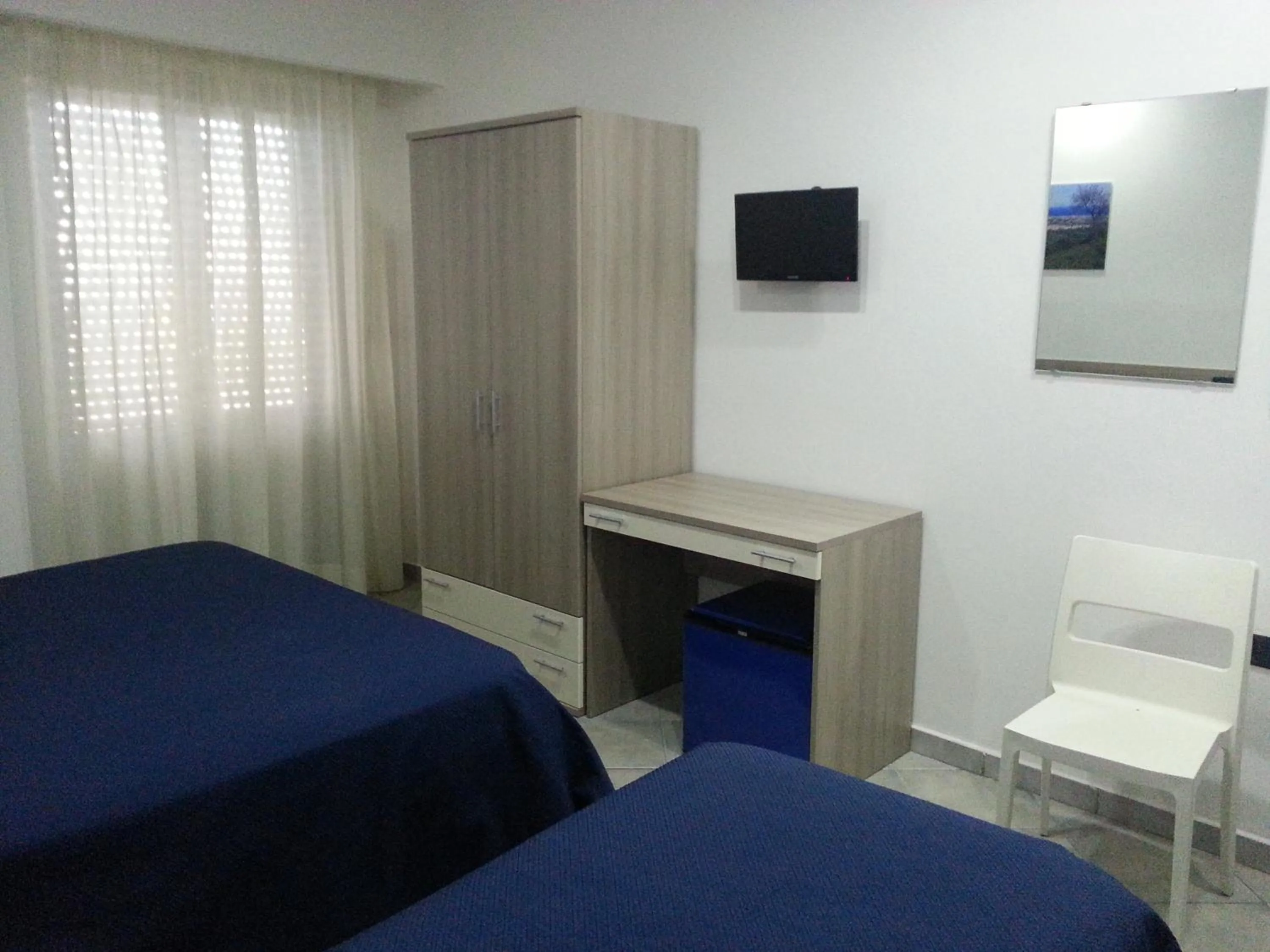 Bathroom, Bed in Hotel Poseidon