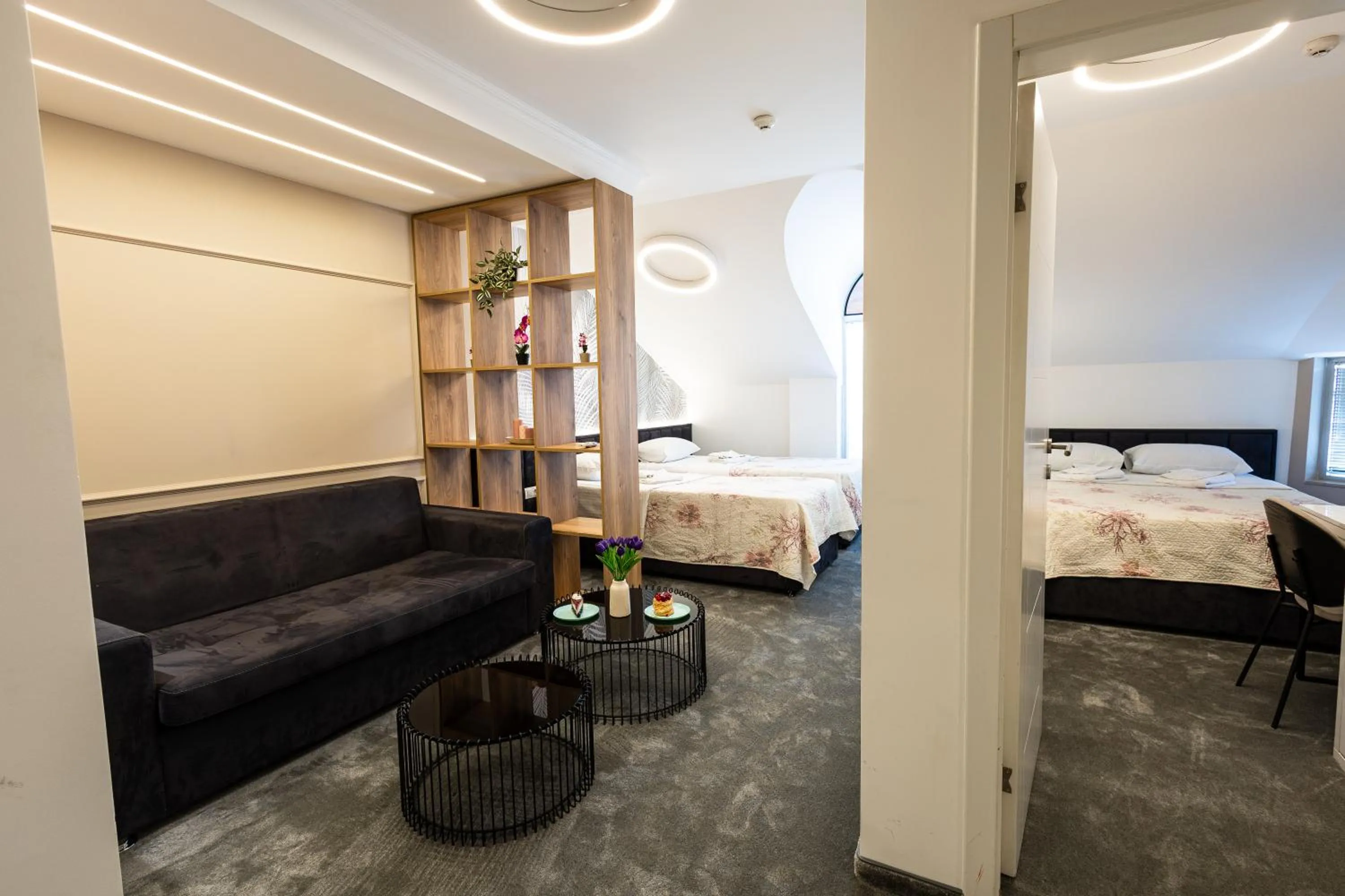 Bed in Garni Hotel Lotos