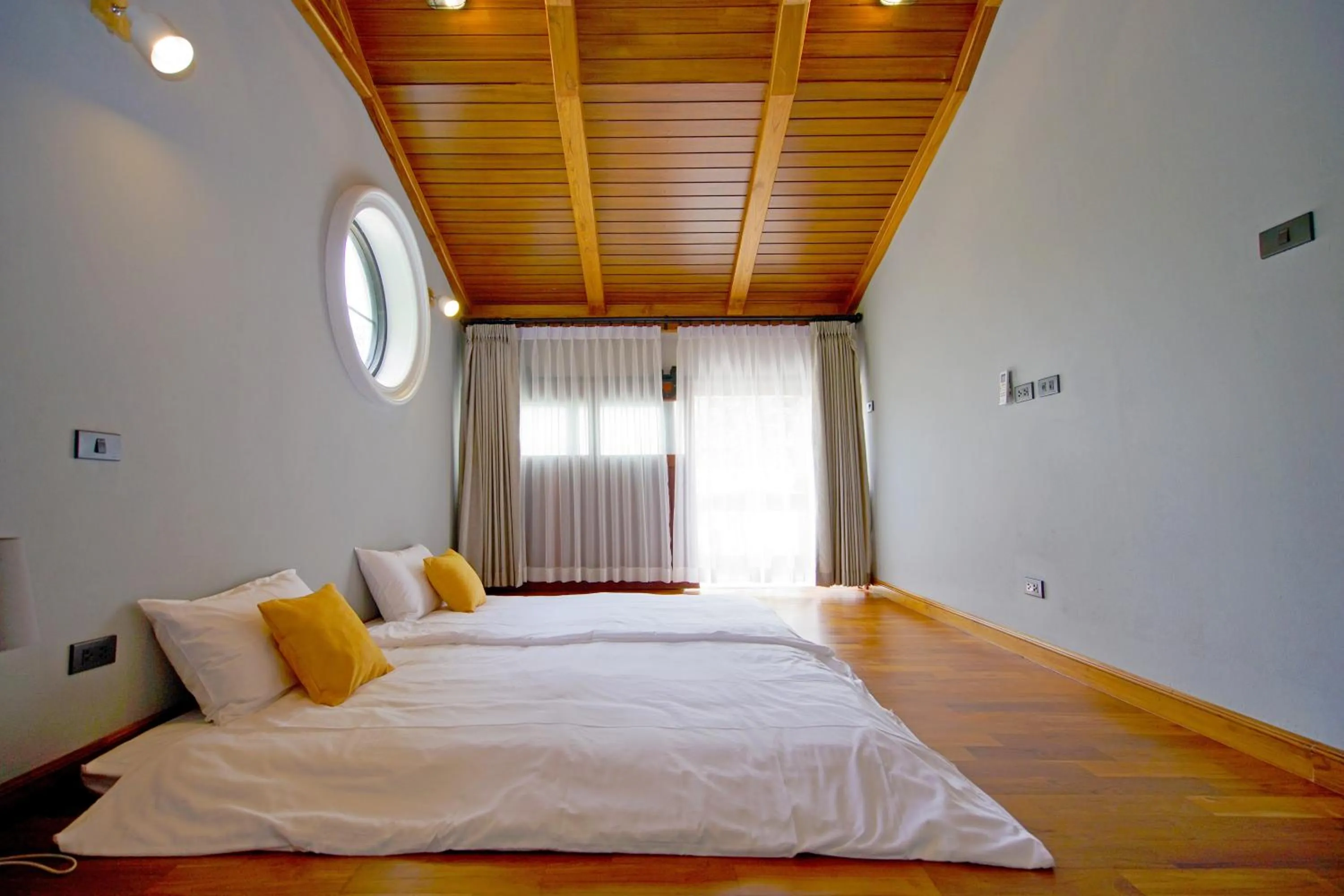 Bedroom, Bed in Yellow Pillow village