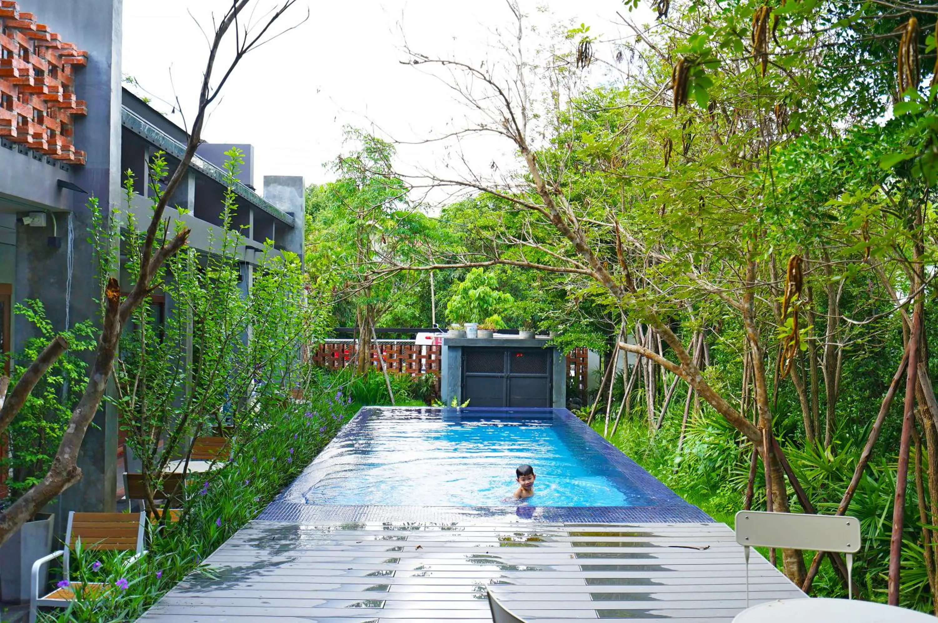 Pool view in Yellow Pillow village