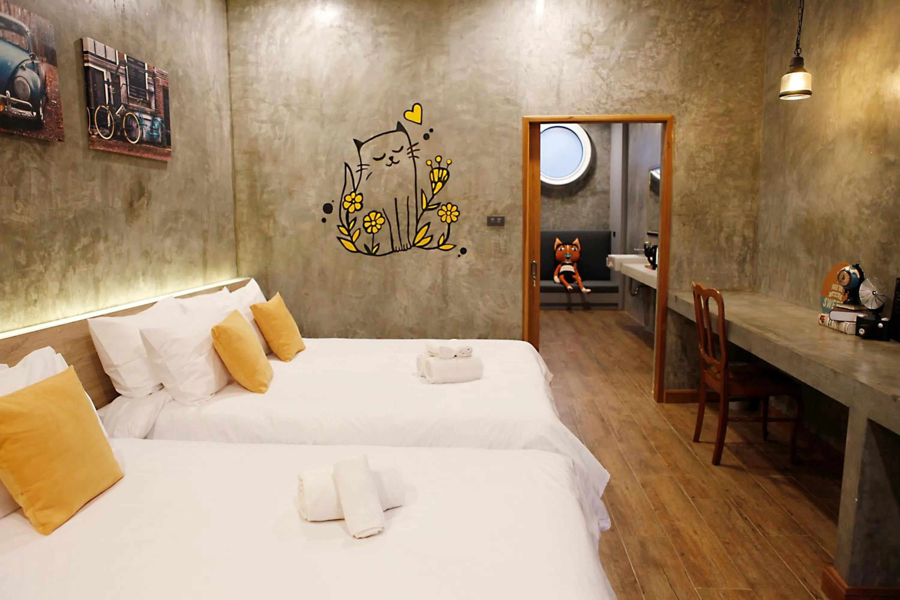 Bed in Yellow Pillow village