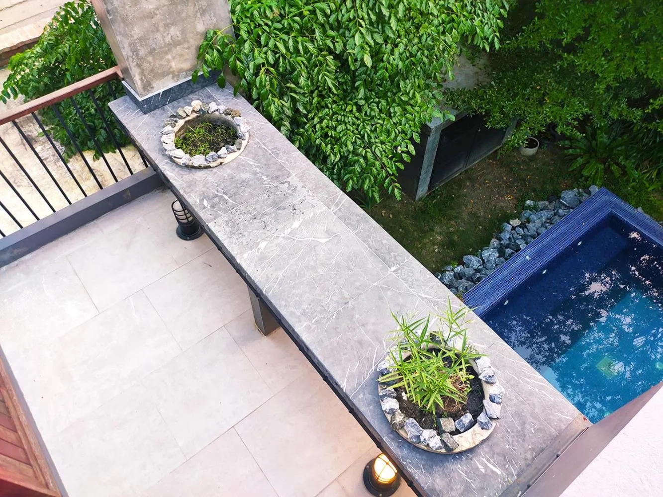 Pool view in Yellow Pillow village