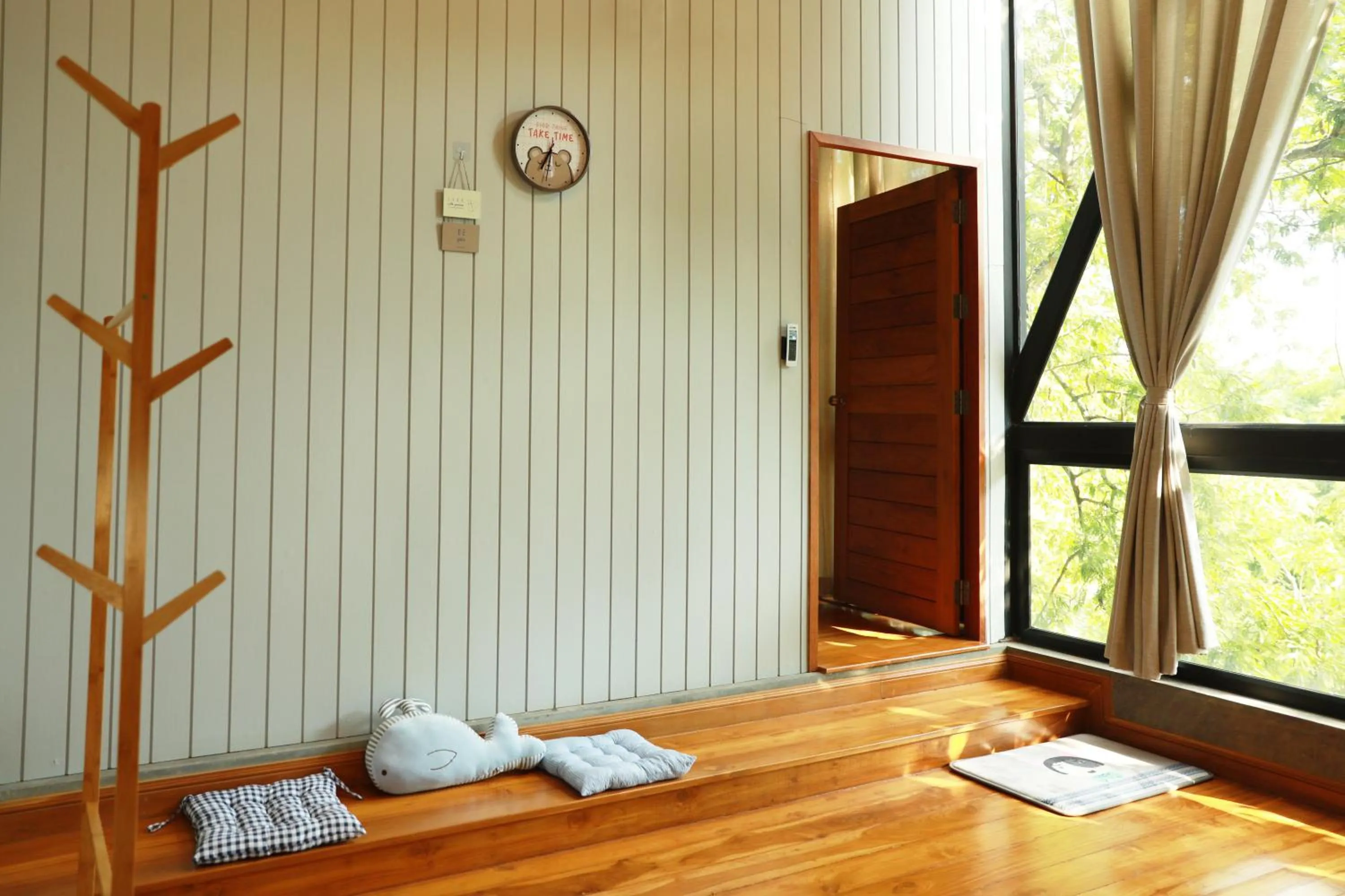 Seating area in Yellow Pillow village