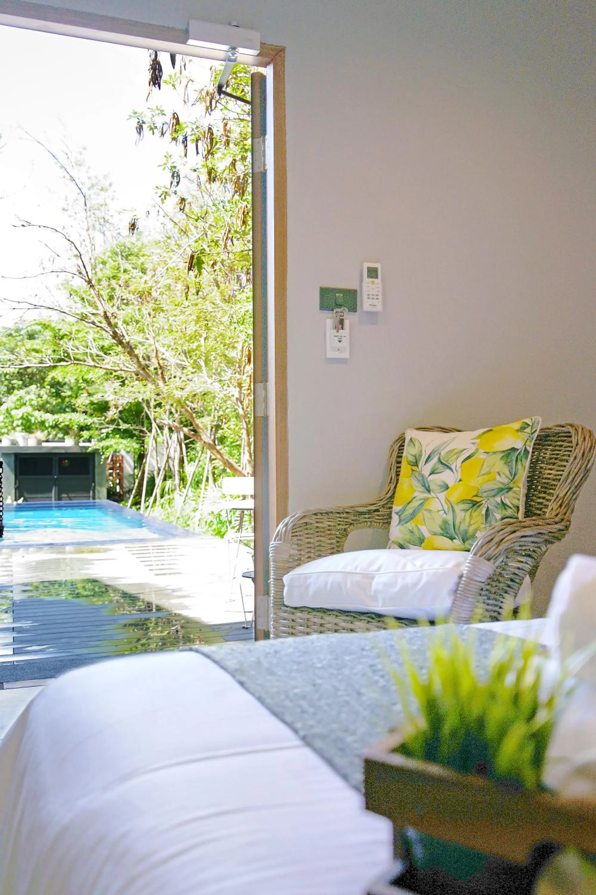 Pool view in Yellow Pillow village