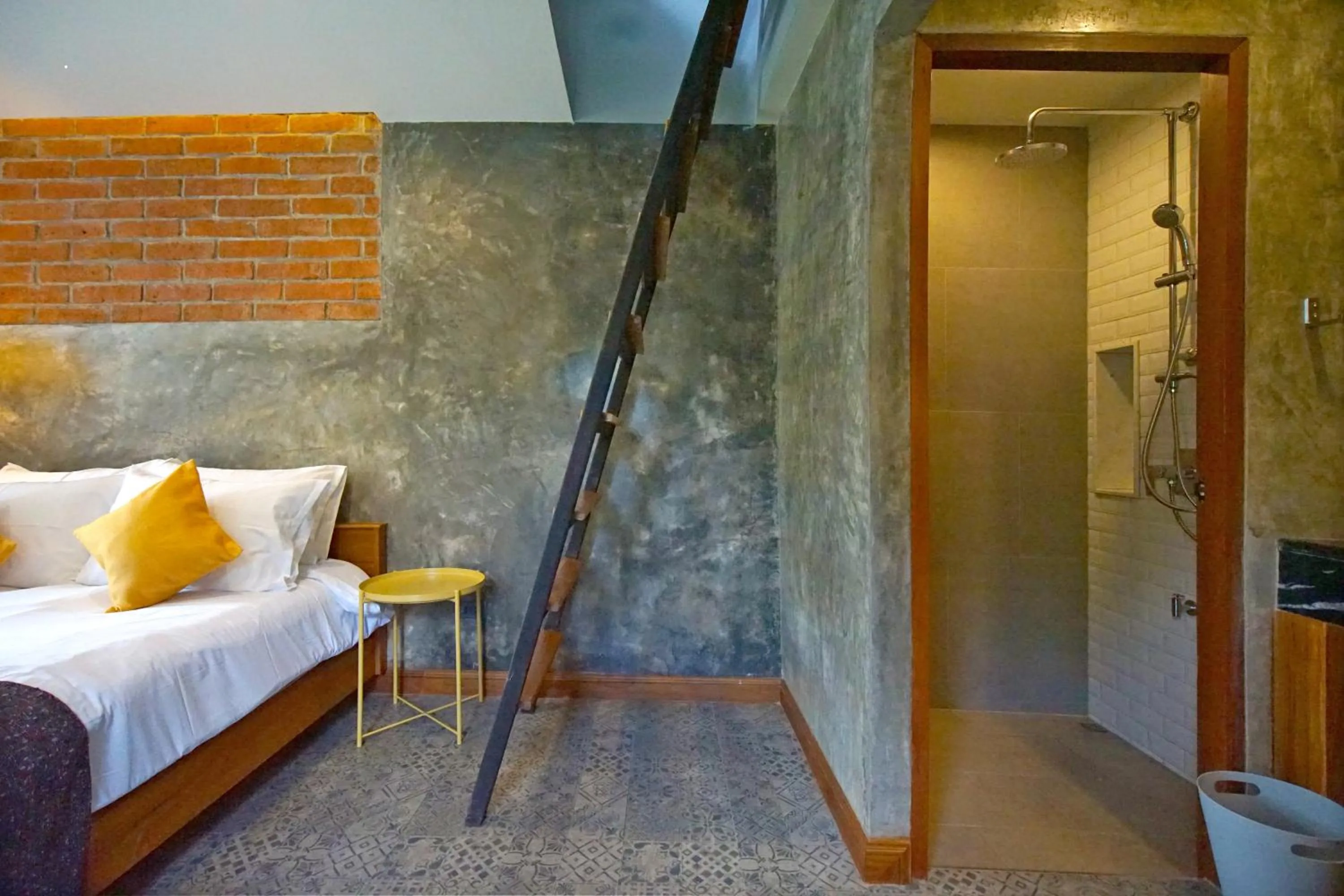 Bedroom, Bed in Yellow Pillow village