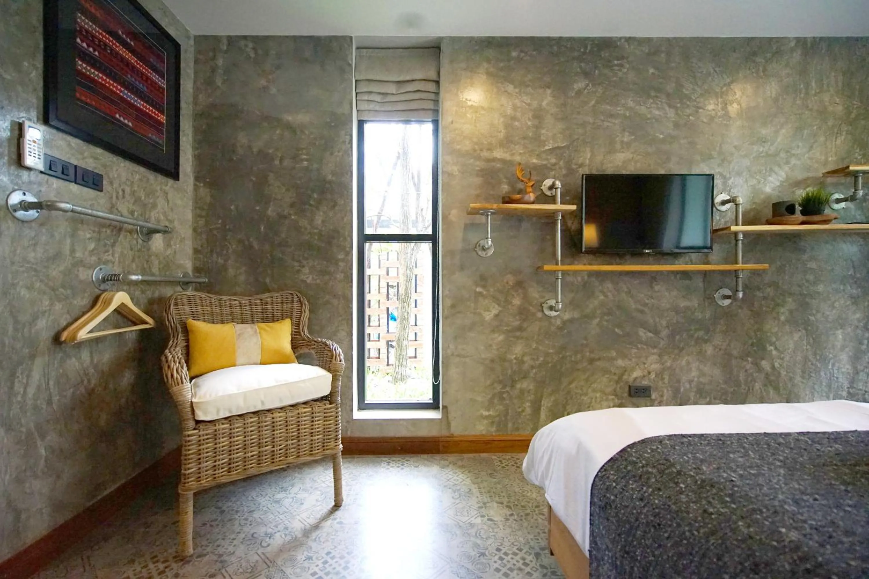 Bedroom, Bed in Yellow Pillow village