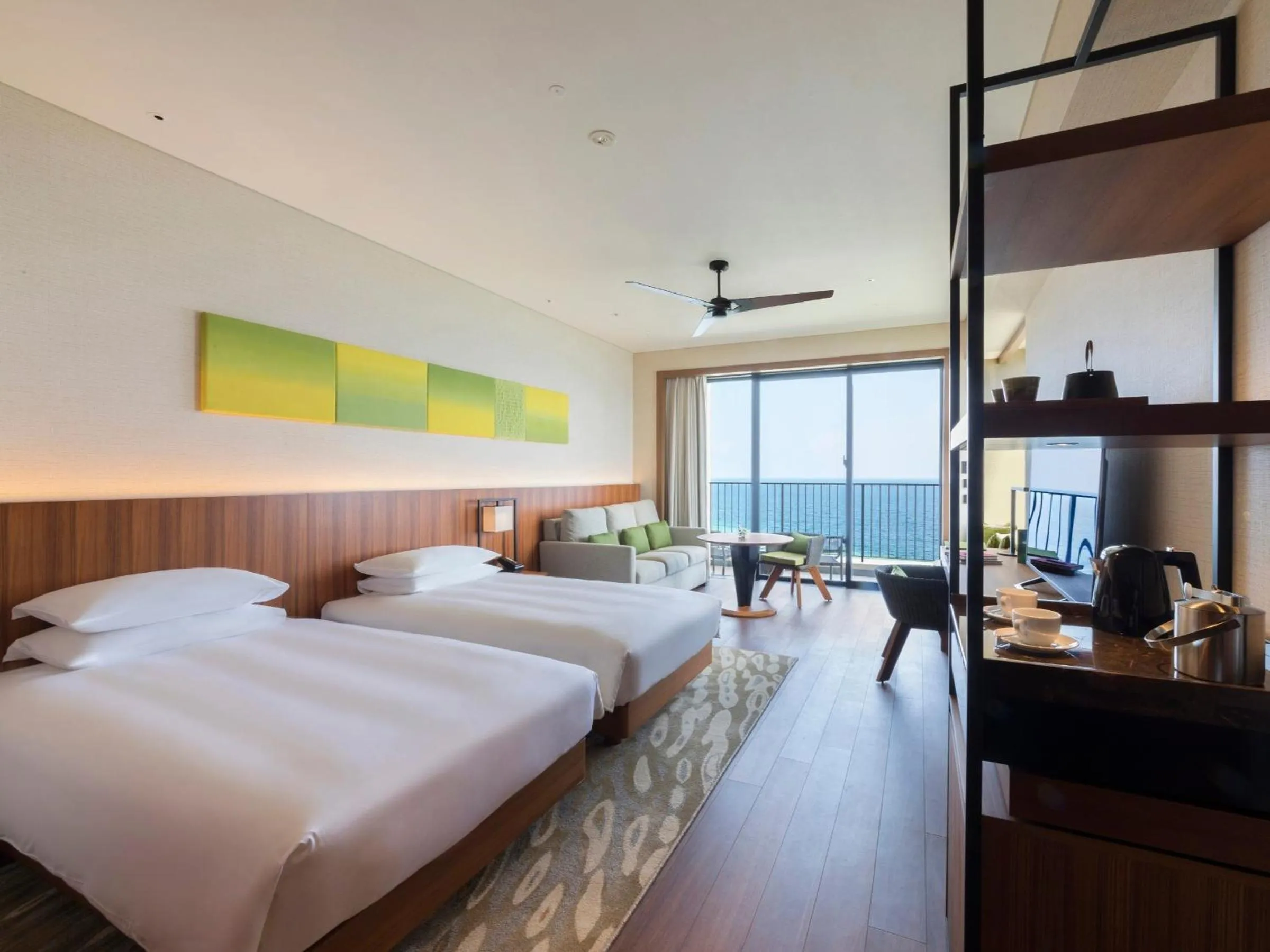Premium Twin Room with Ocean View - Club Access in Hyatt Regency Seragaki Island Okinawa