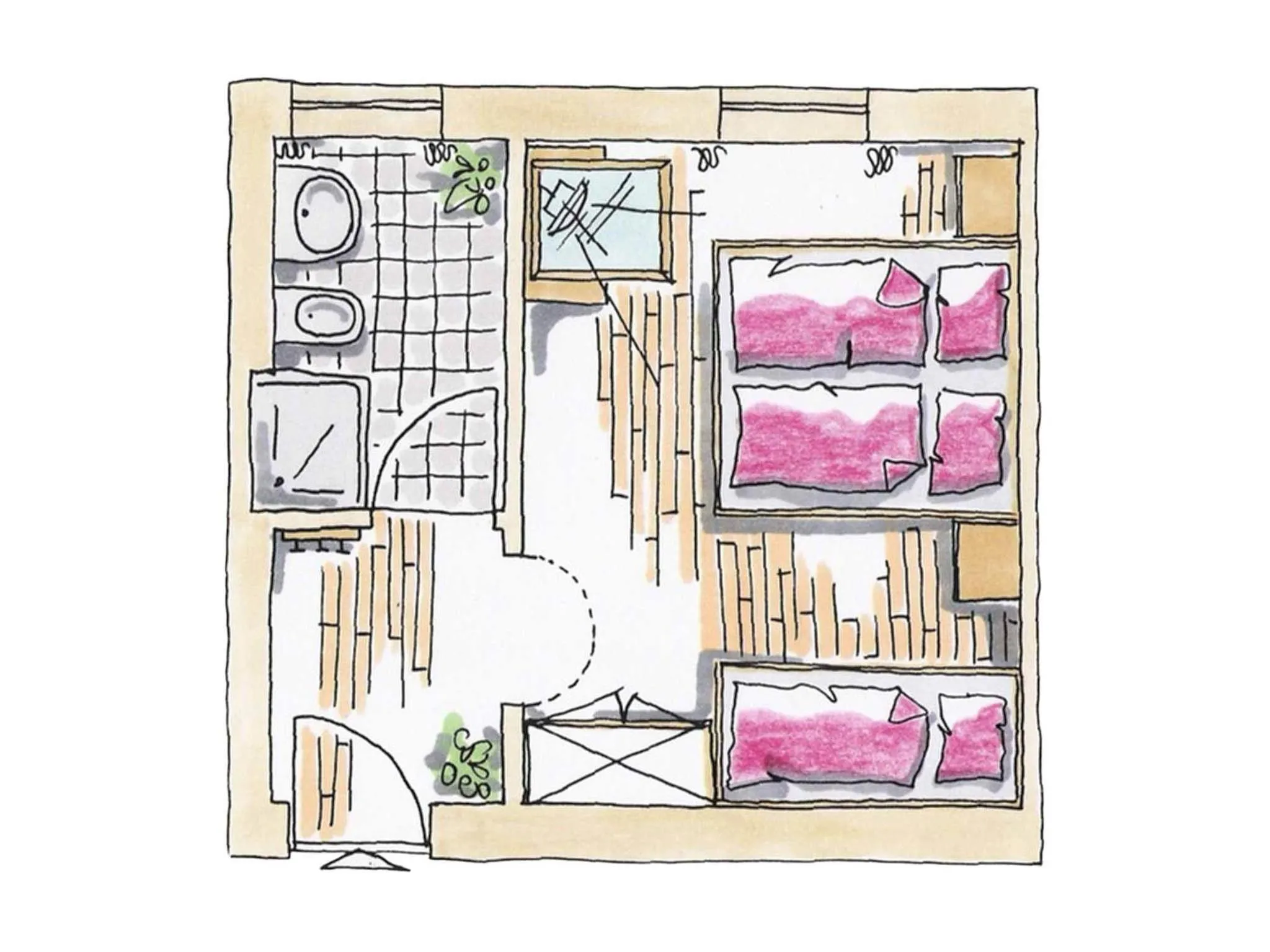 Floor plan in Residence Araldina