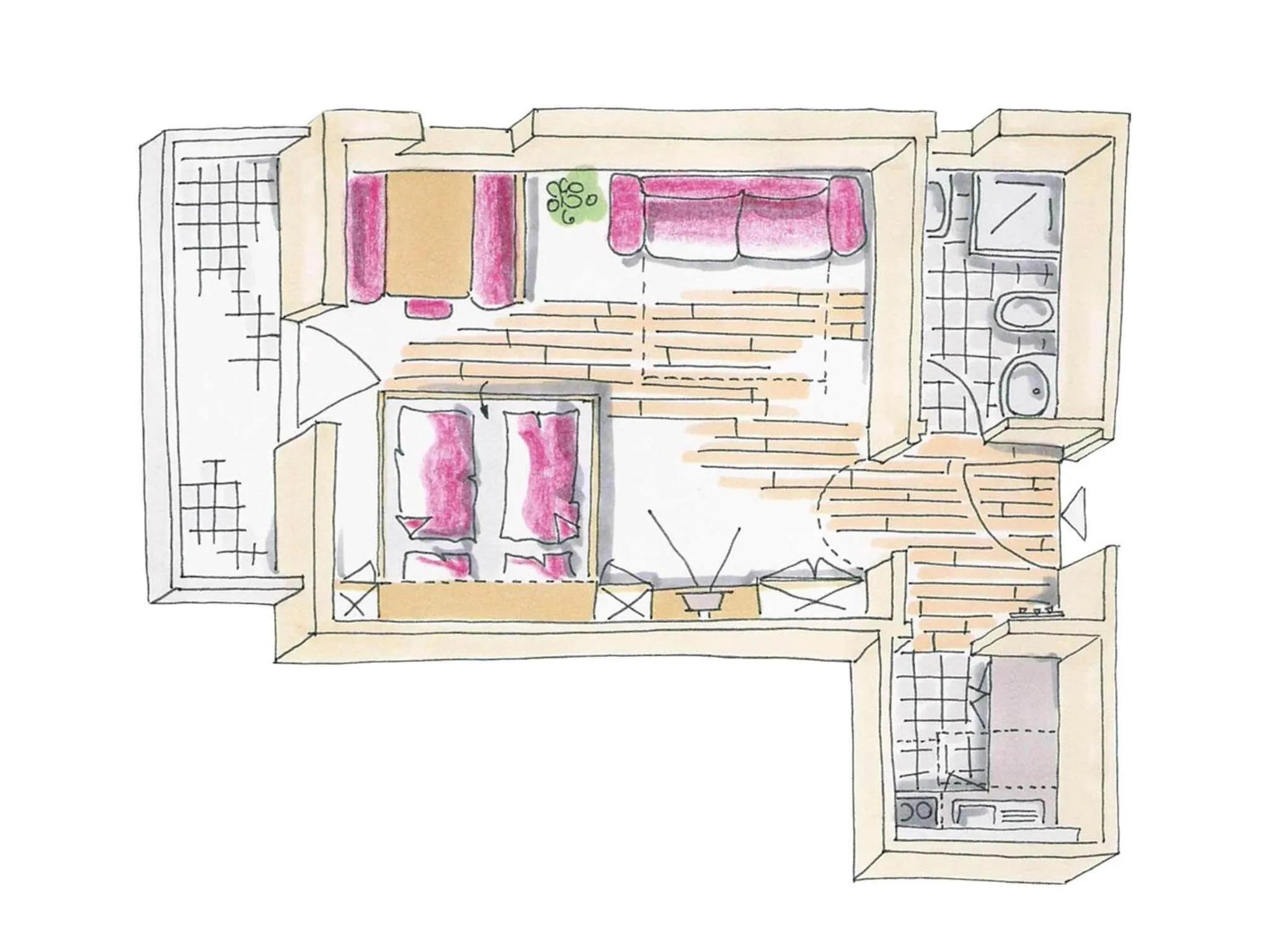 Floor plan in Residence Araldina