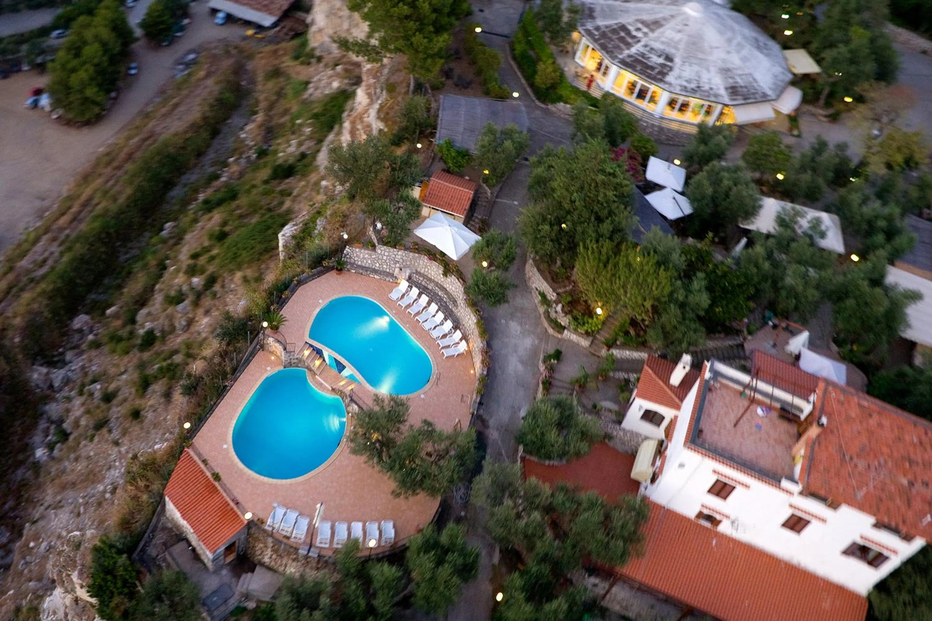 Bird's eye view in Villaggio Villa Lubrense
