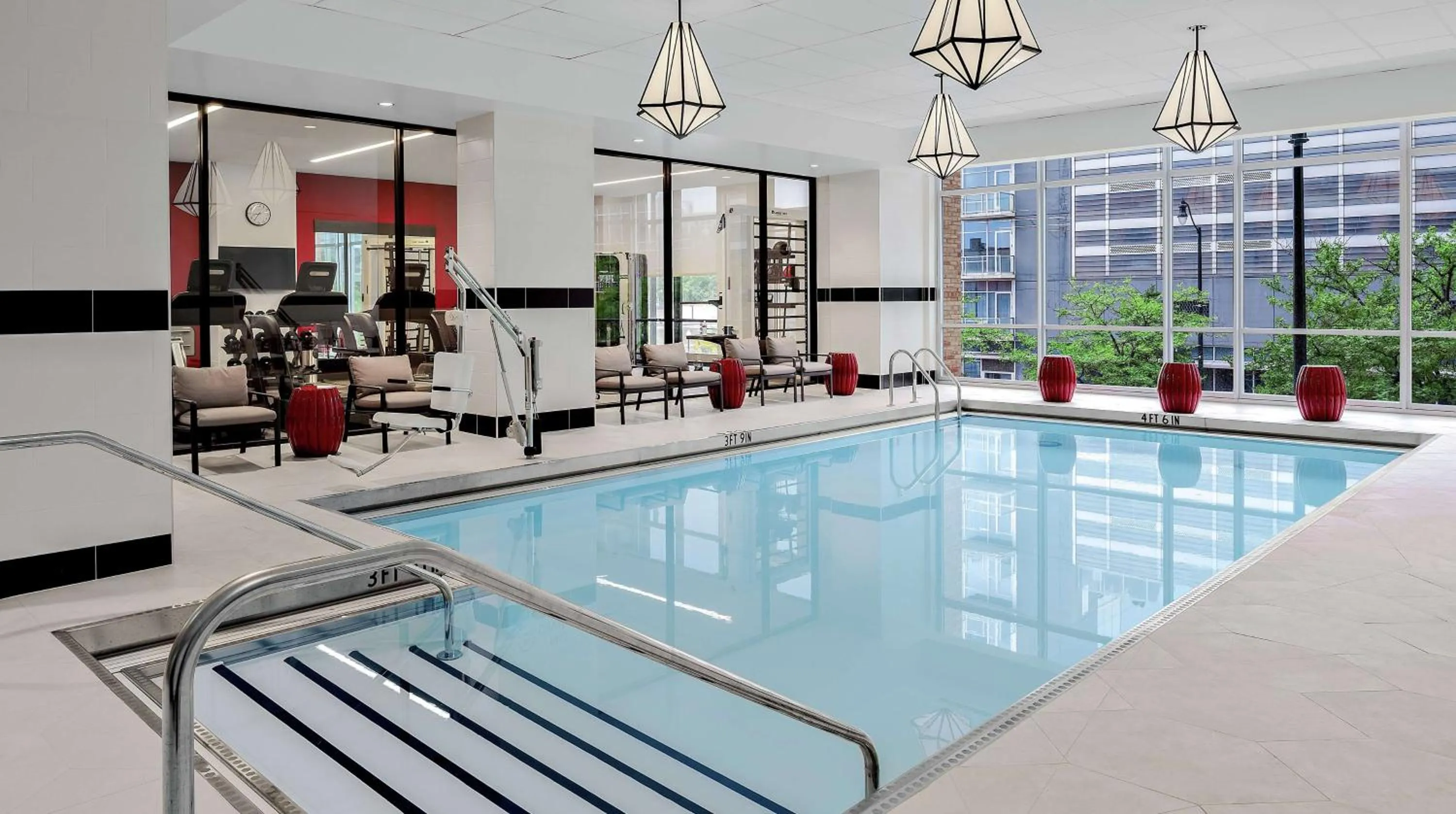 Pool view in Home2 Suites By Hilton Chicago McCormick Place