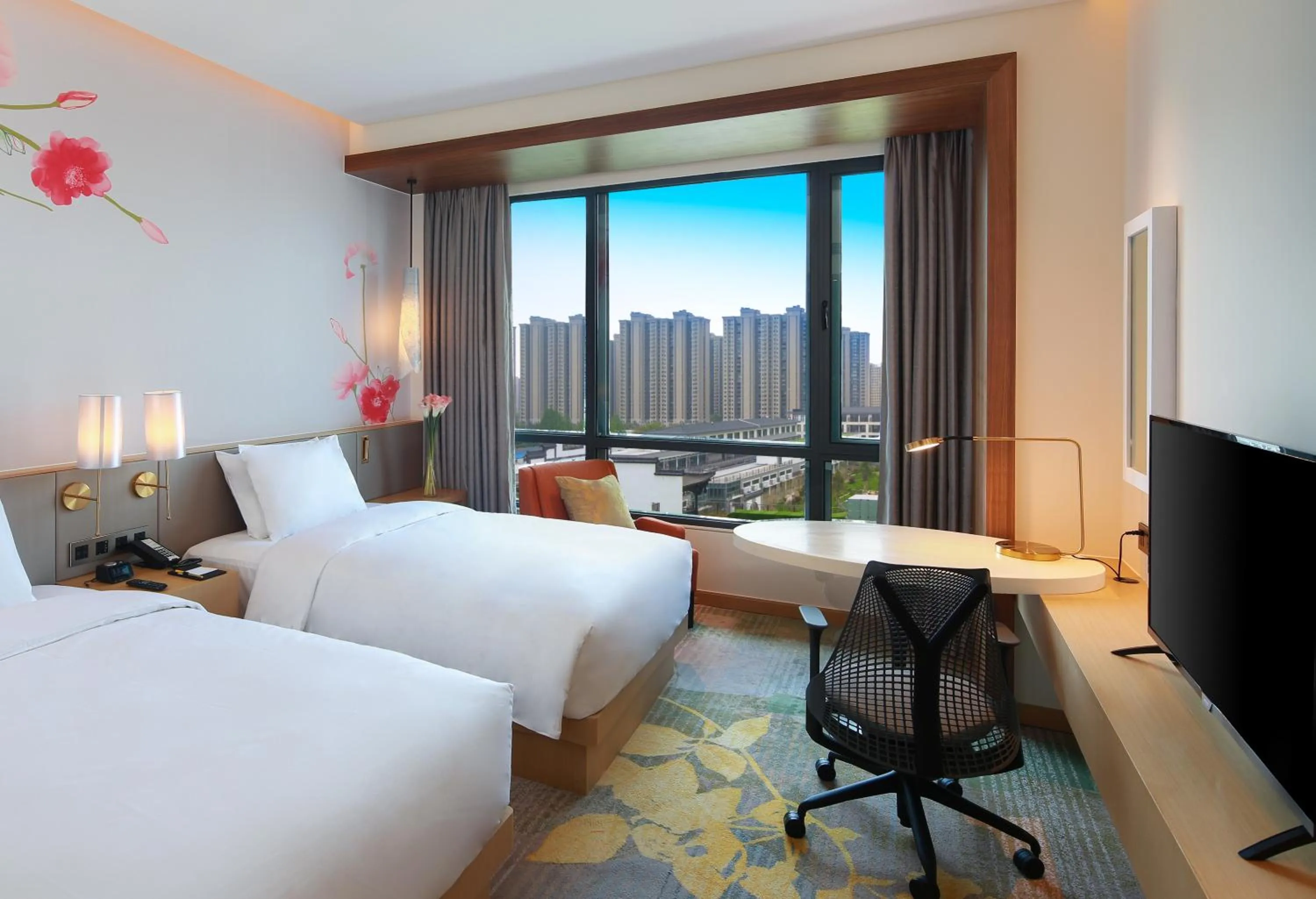 Property building, Bed in Hilton Garden Inn Qidong