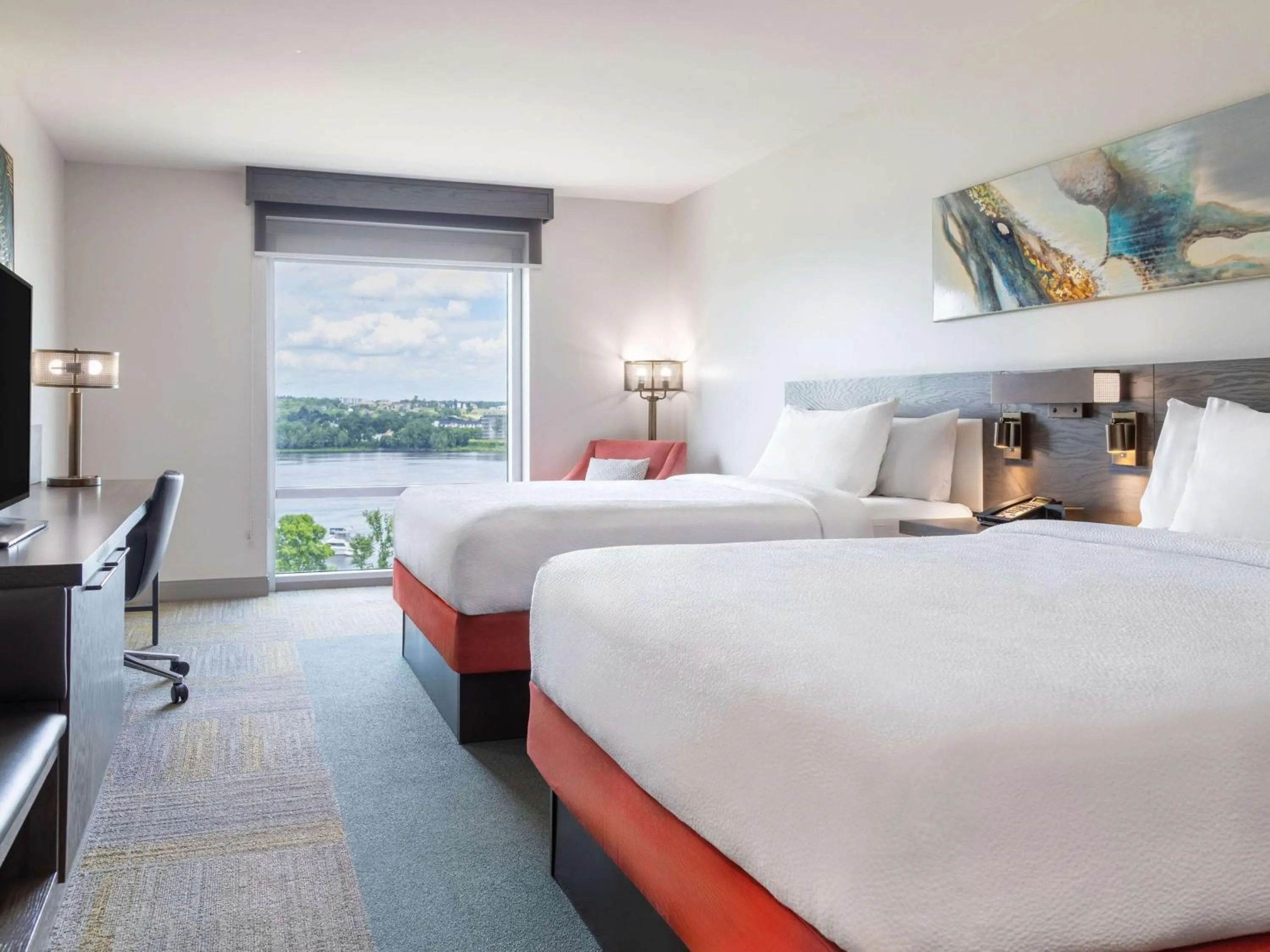 Bed in Hilton Garden Inn Fredericton