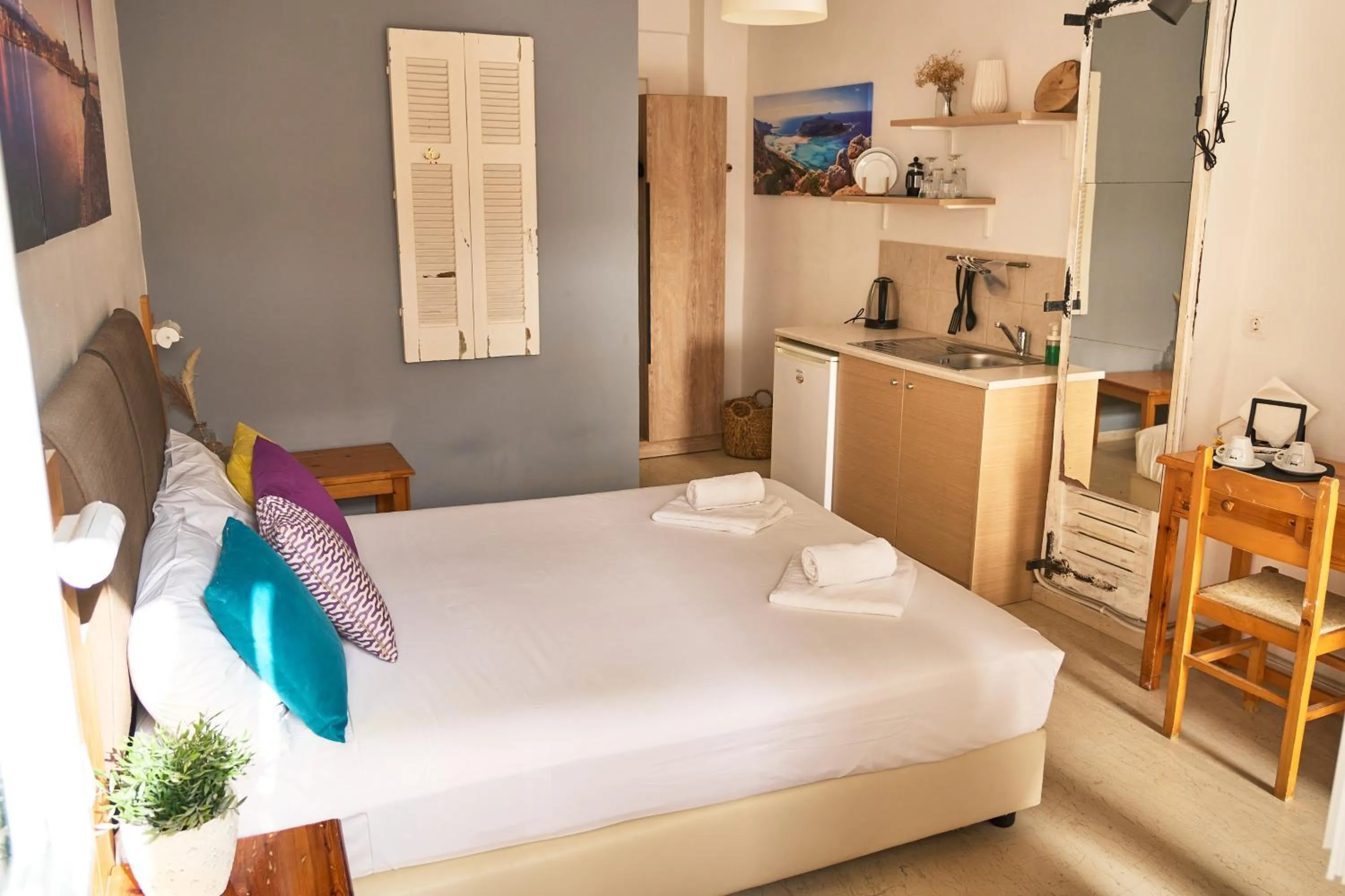 Bed in Malia Boutique Studios