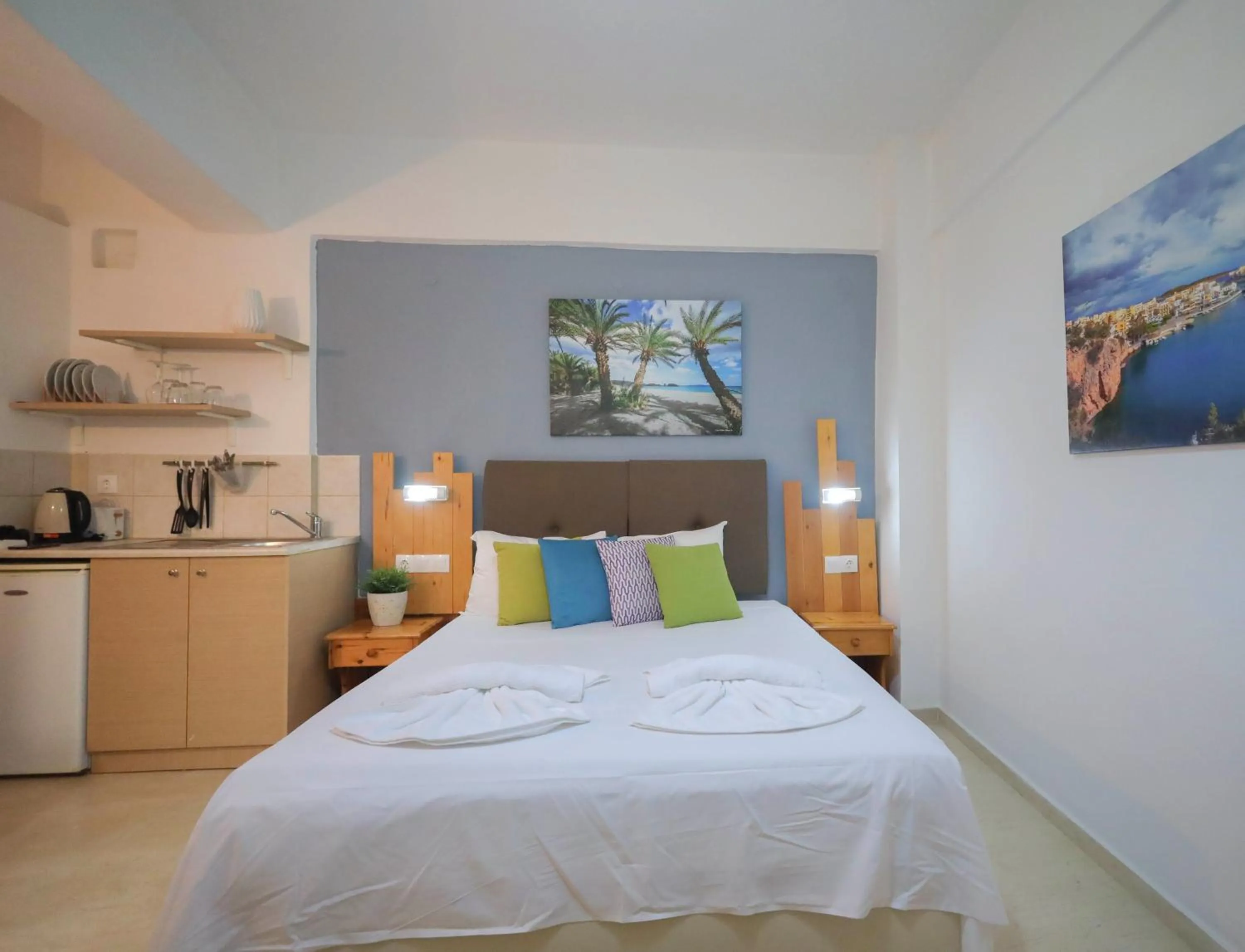 Bed in Malia Boutique Studios