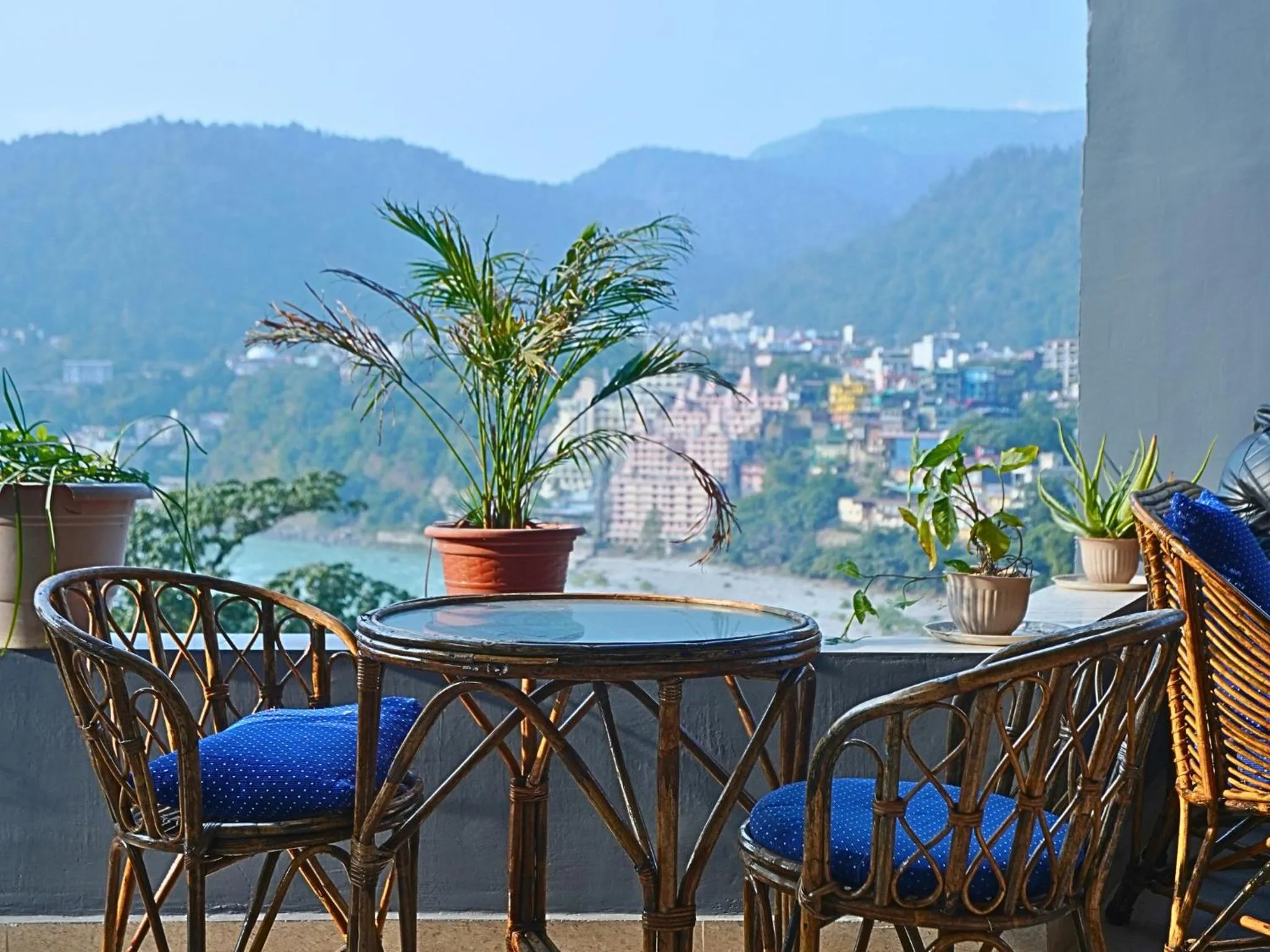 Natural landscape in Skyard Hostel Rishikesh Laxman Jhula