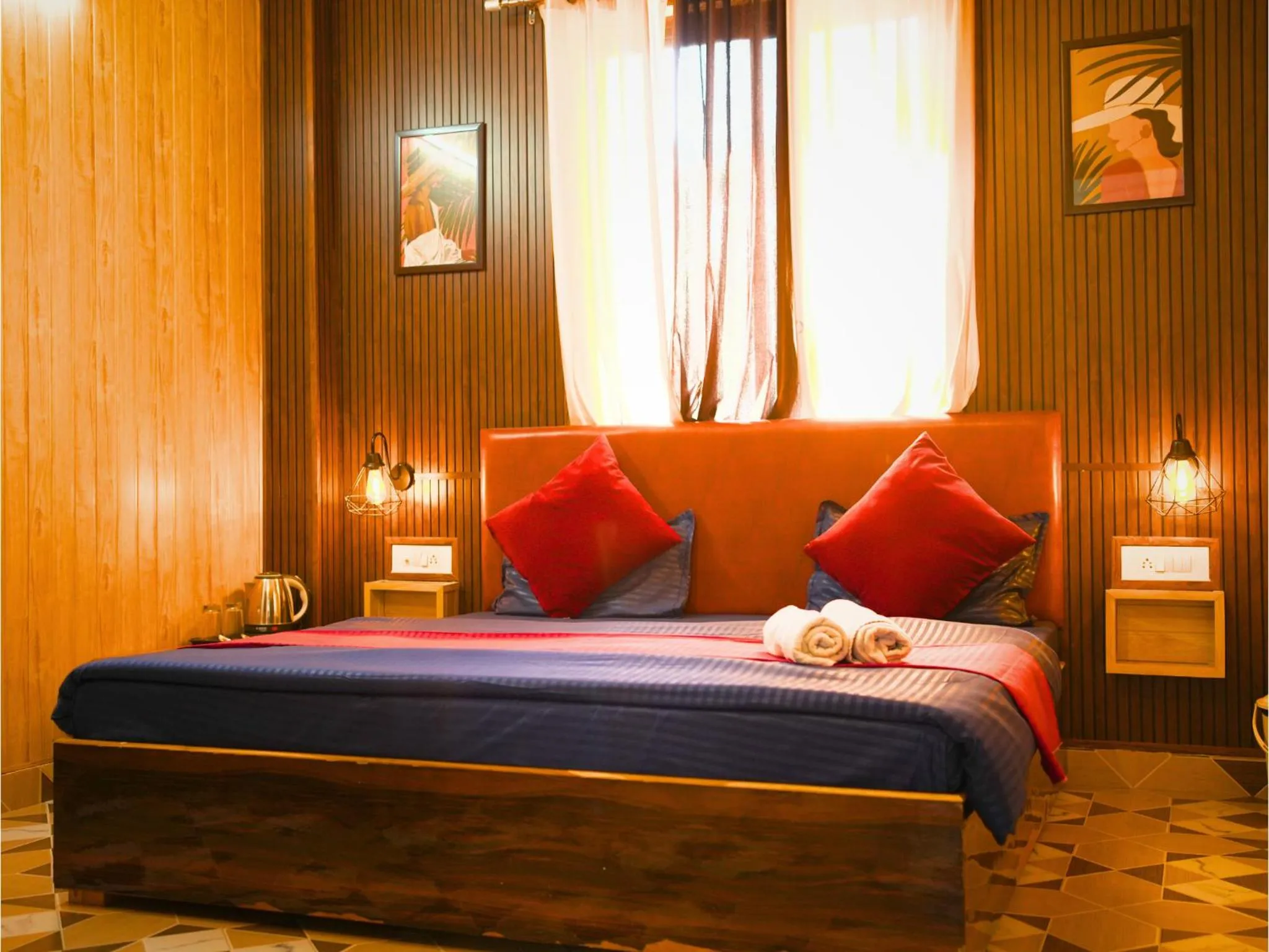 Bed in Skyard Hostel Rishikesh Laxman Jhula