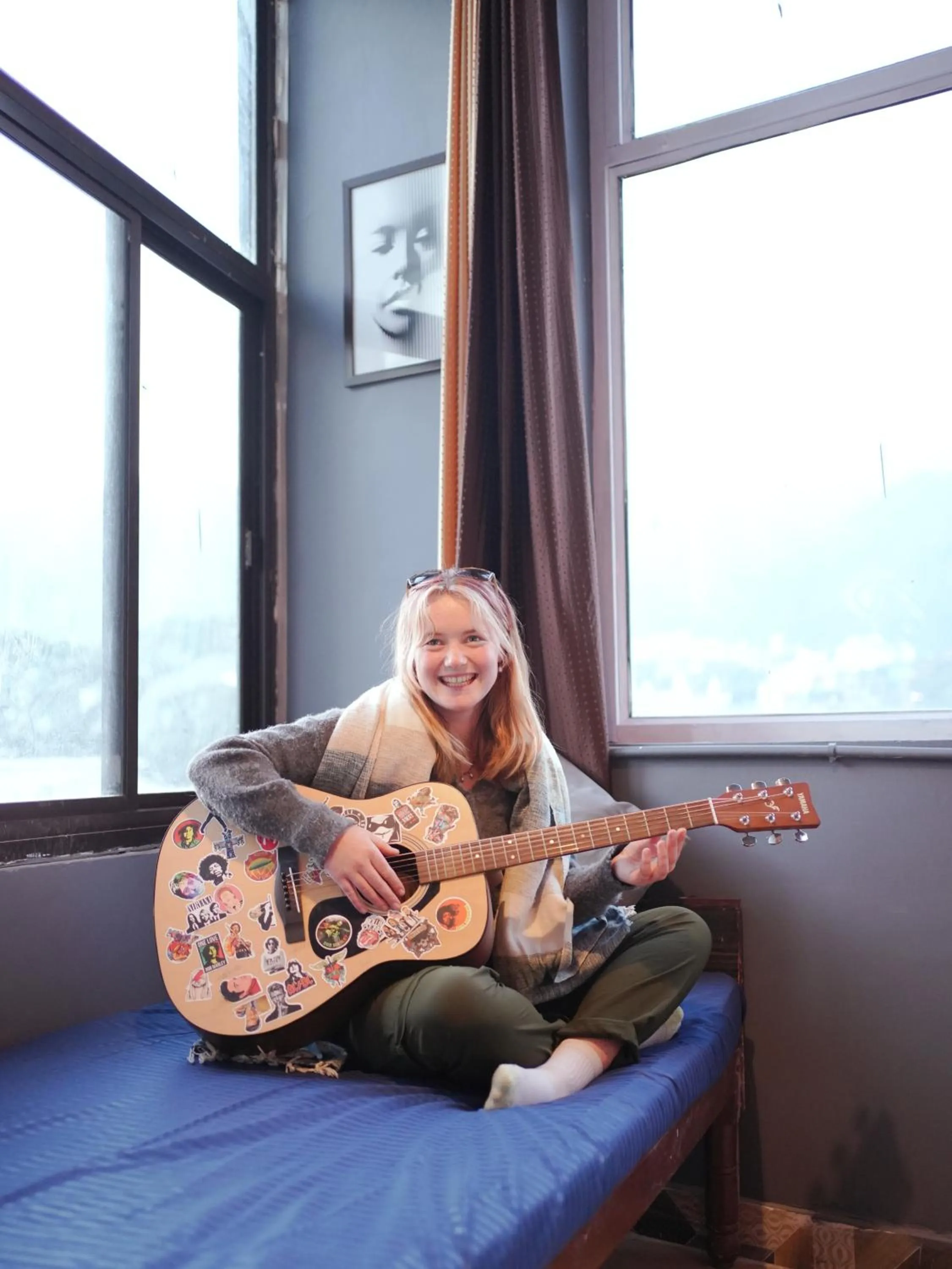 People in Skyard Hostel Rishikesh Laxman Jhula