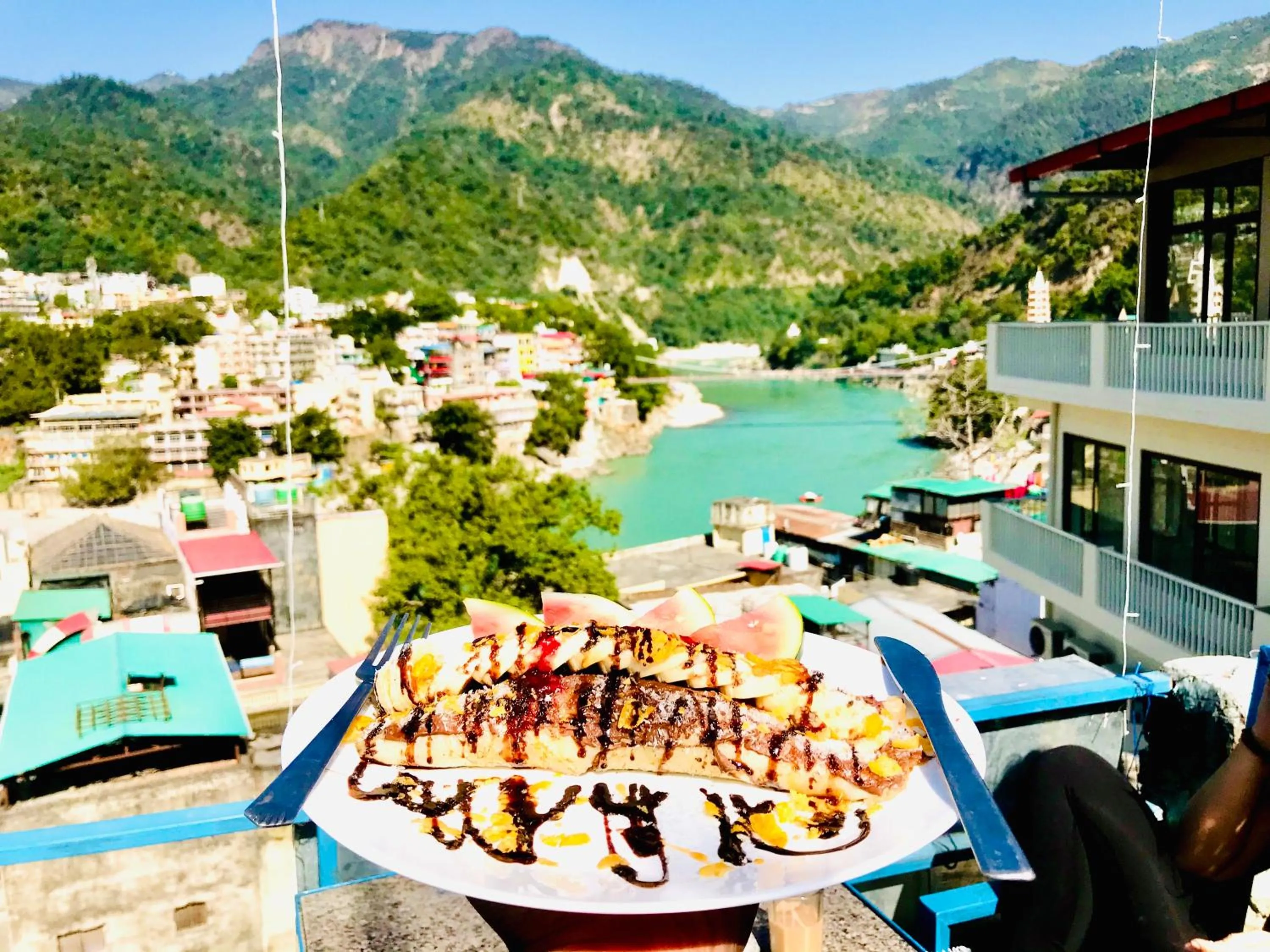 Nearby landmark in Skyard Hostel Rishikesh Laxman Jhula