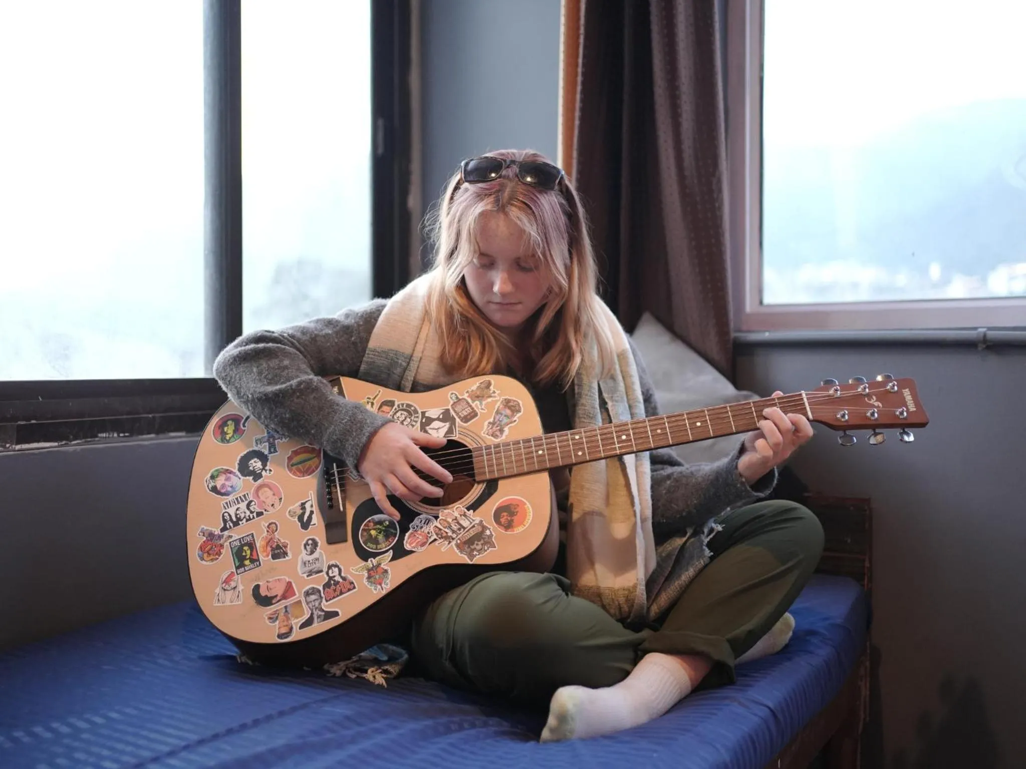 People in Skyard Hostel Rishikesh Laxman Jhula