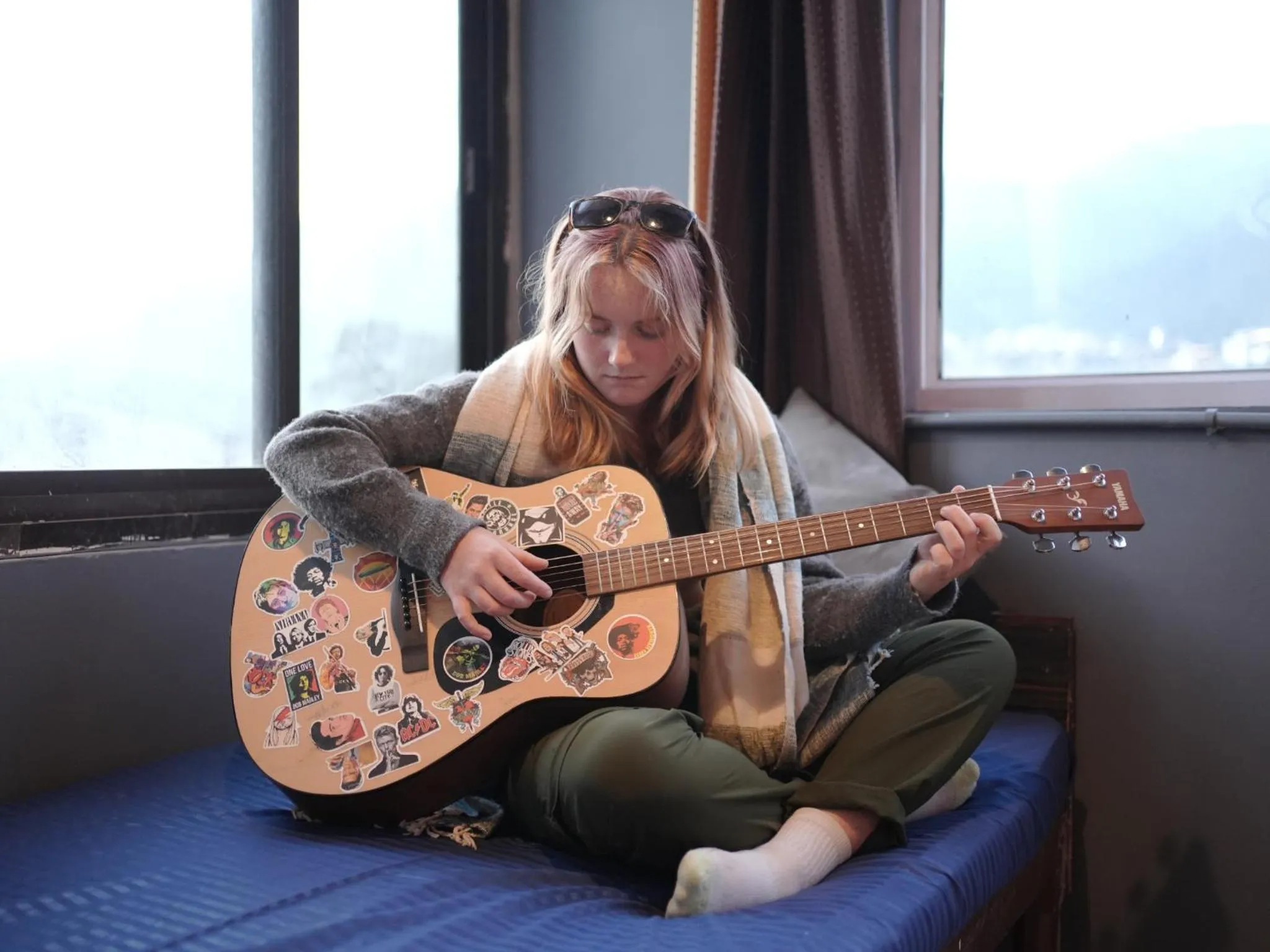 People in Skyard Hostel Rishikesh Laxman Jhula