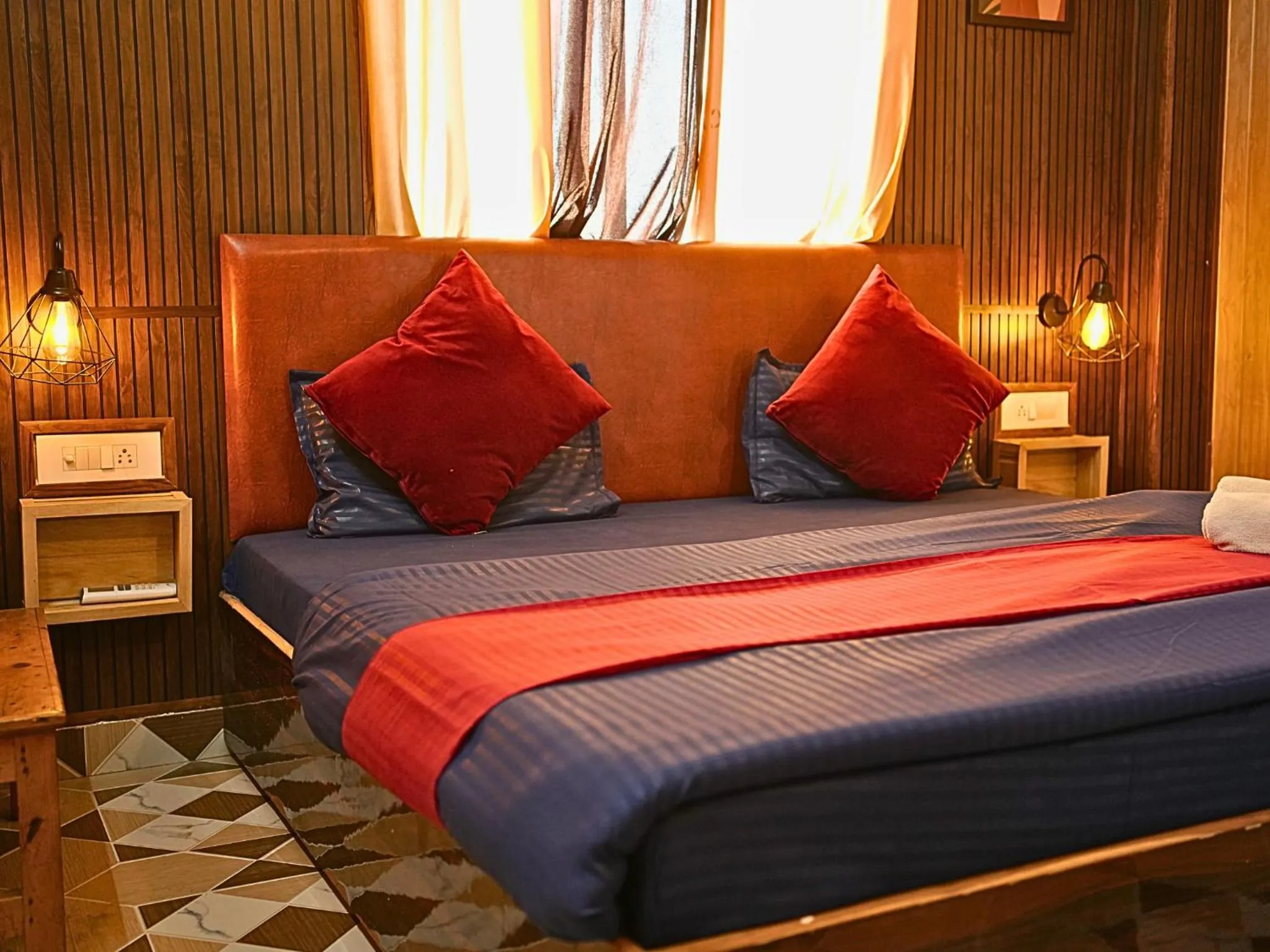 Bed in Skyard Hostel Rishikesh Laxman Jhula