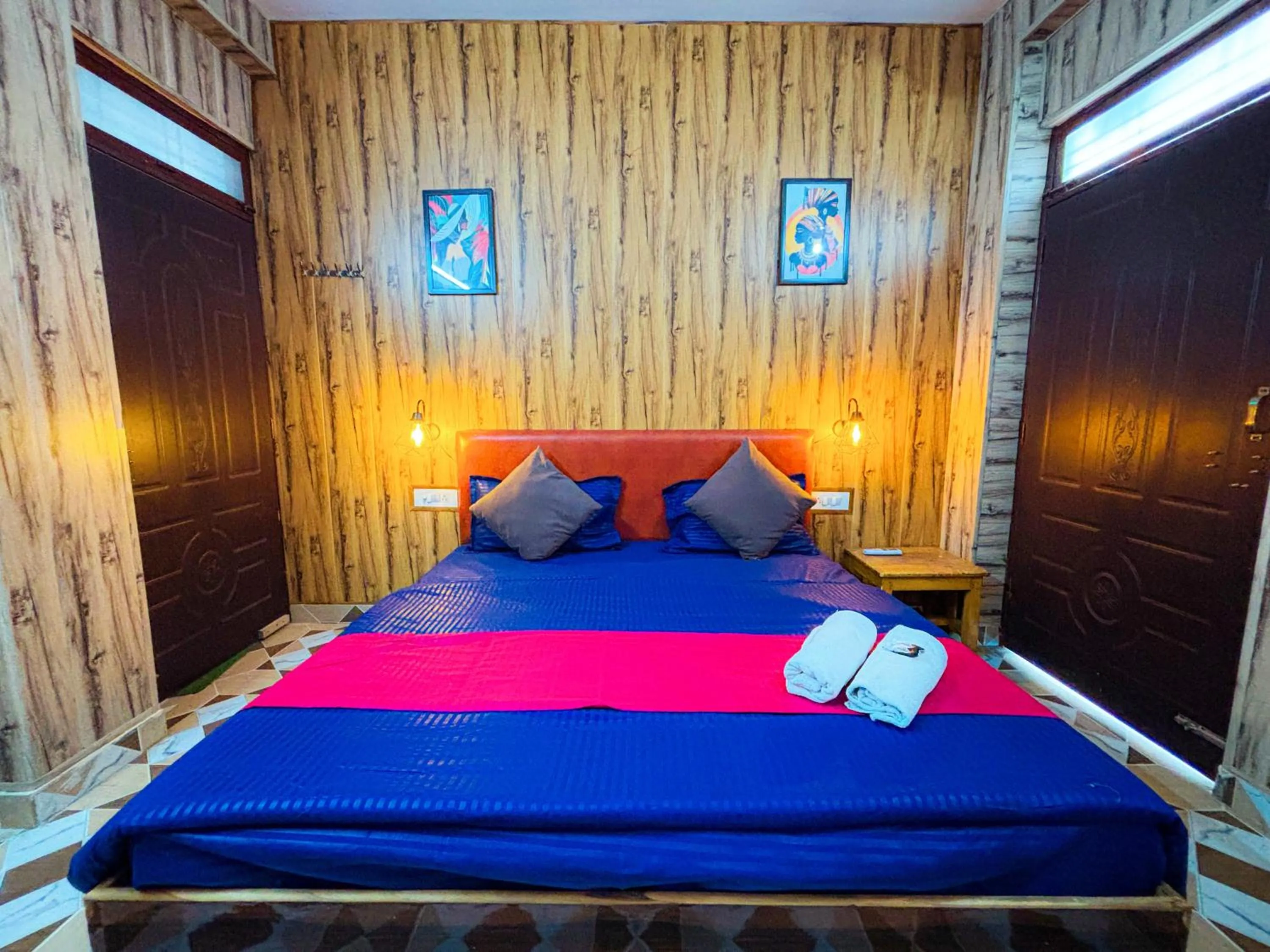 Bed in Skyard Hostel Rishikesh Laxman Jhula
