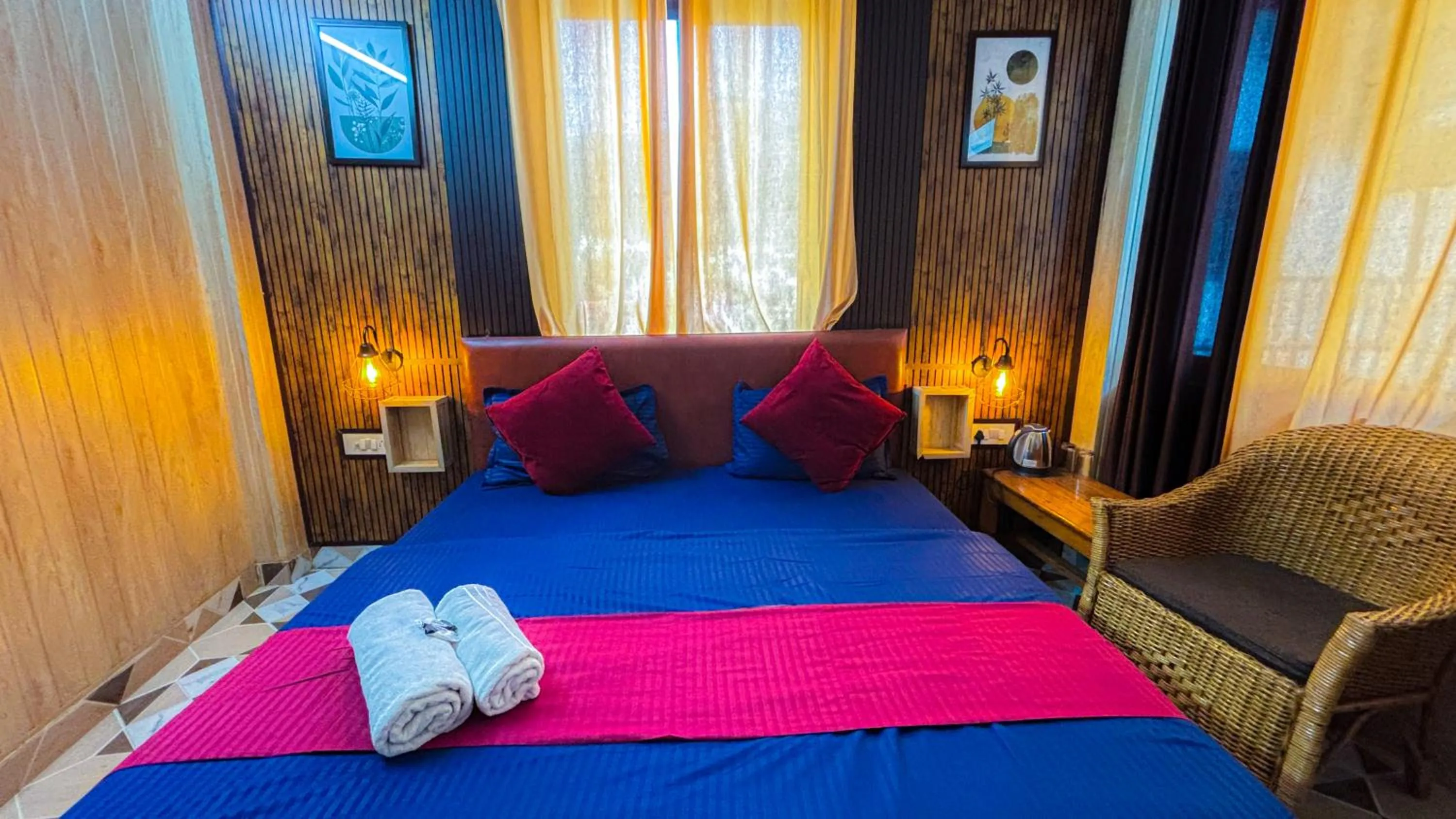 Bed in Skyard Hostel Rishikesh Laxman Jhula