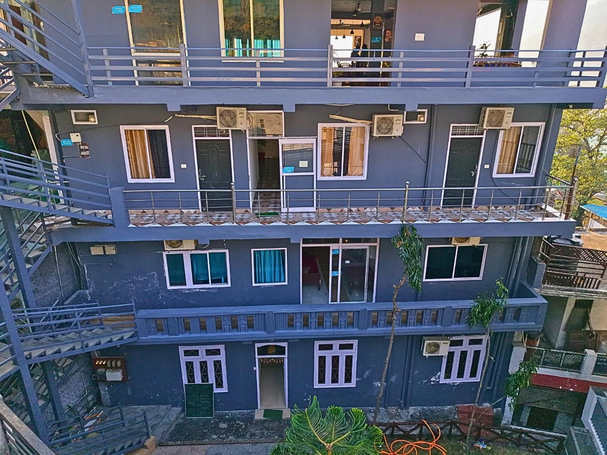 Property building in Skyard Hostel Rishikesh Laxman Jhula