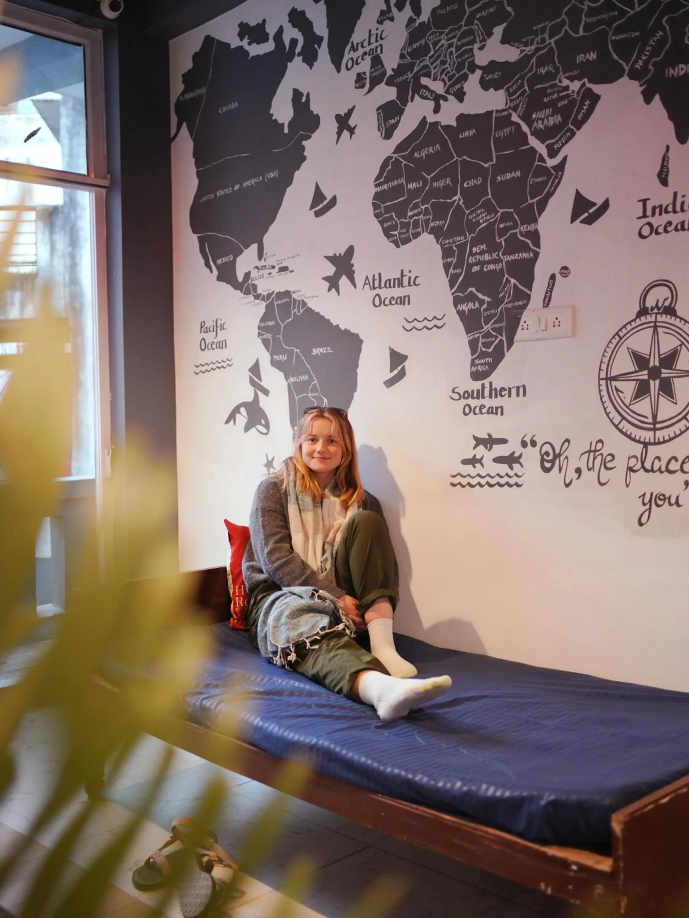 Bed in Skyard Hostel Rishikesh Laxman Jhula