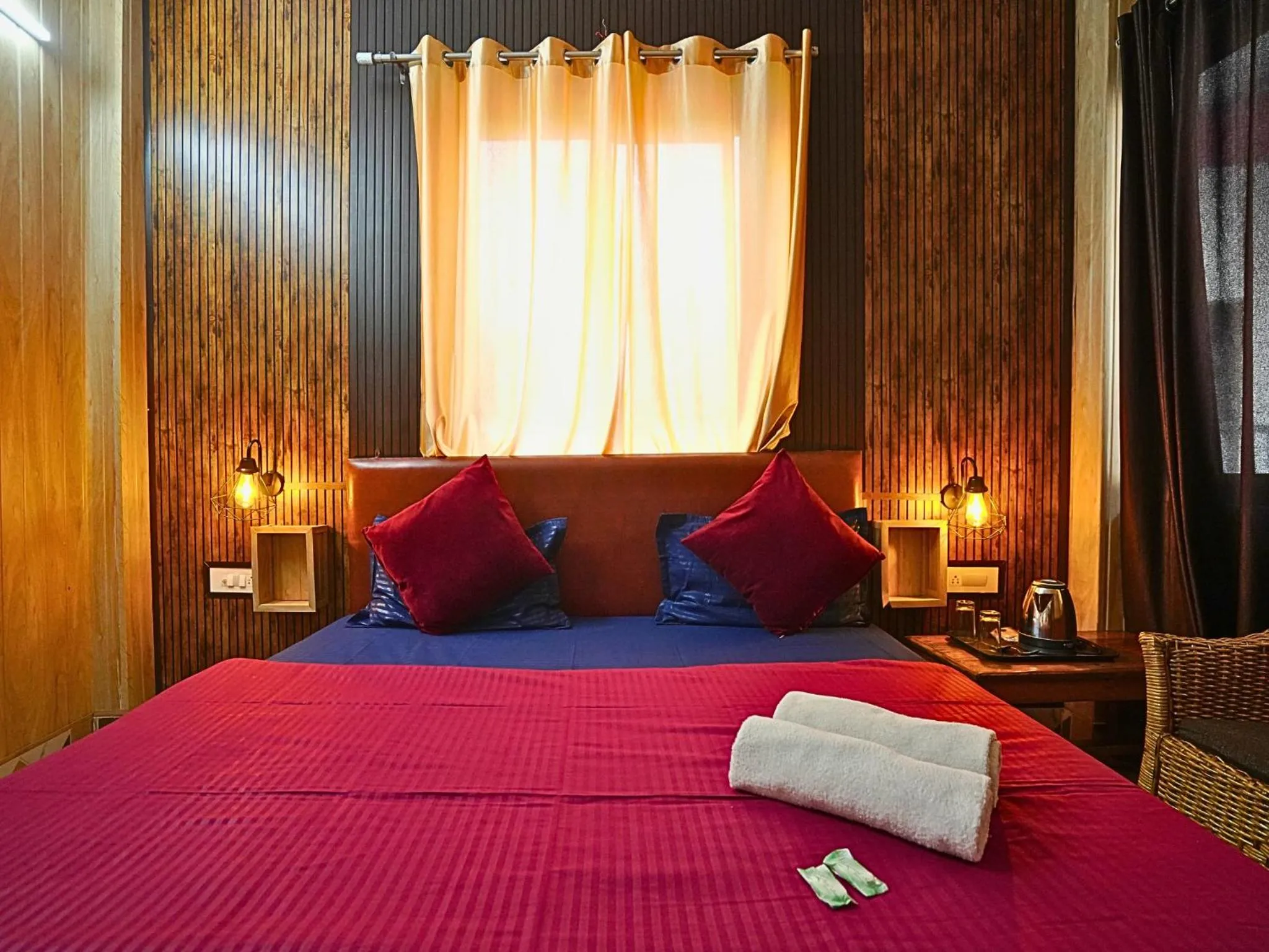 Bed in Skyard Hostel Rishikesh Laxman Jhula