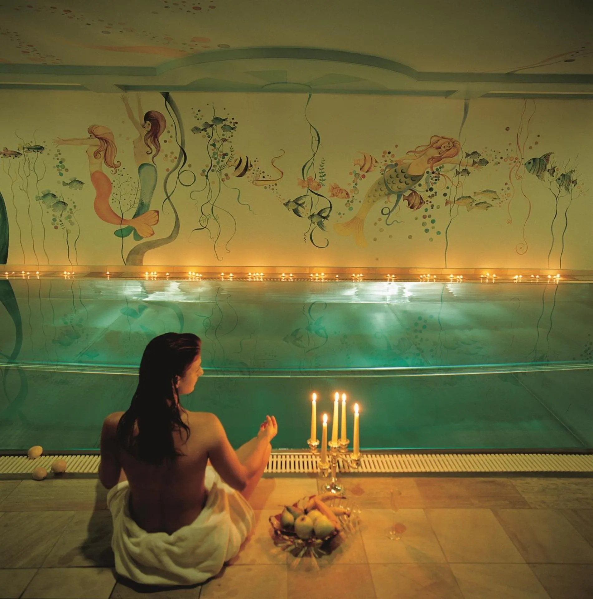 Swimming pool in Hotel Huber Hochland