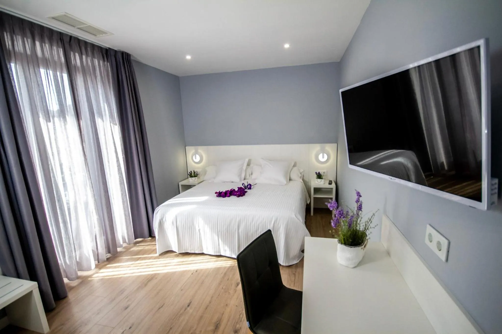 Bed in Hotel Río Asón