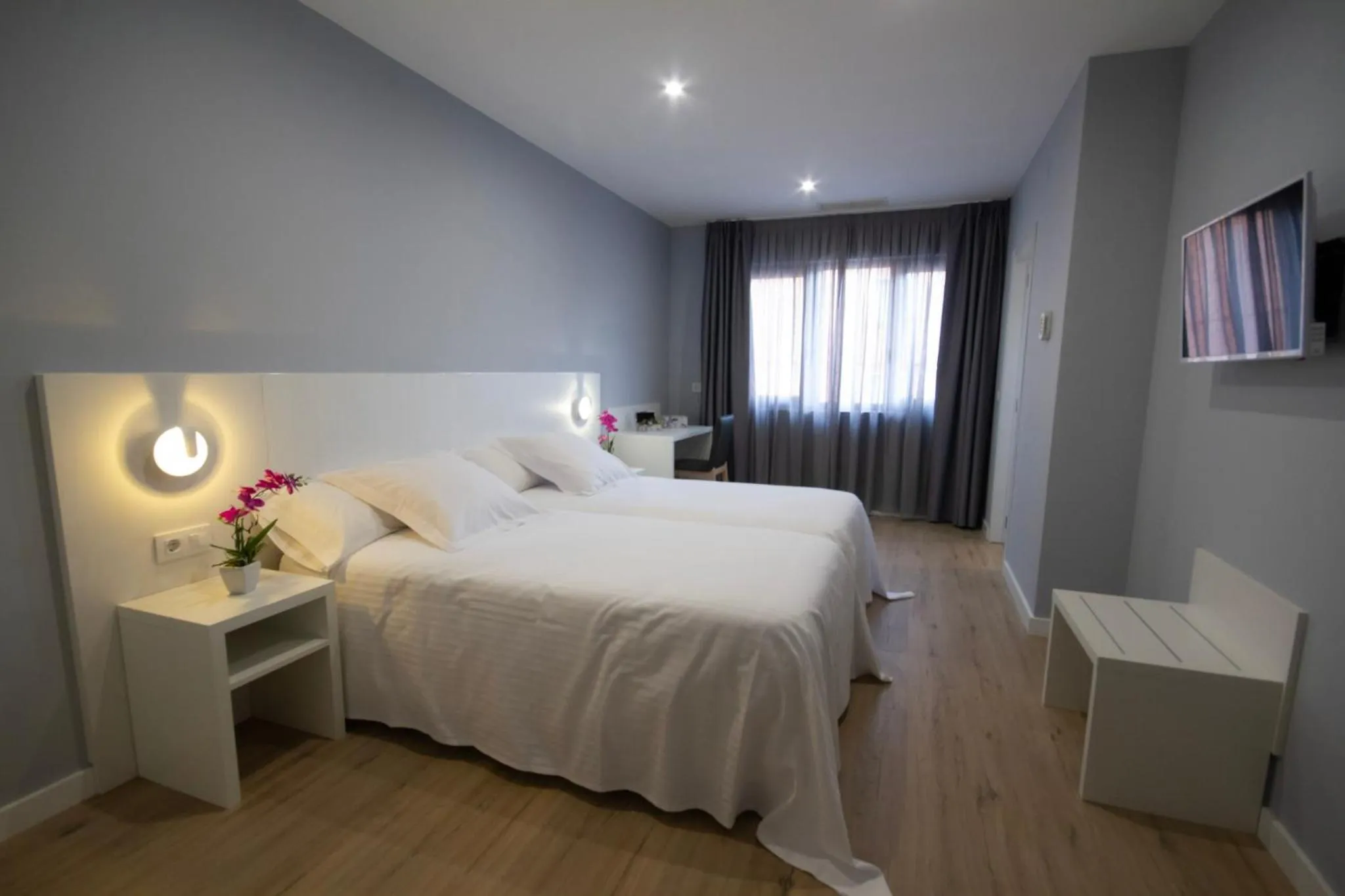 Bed in Hotel Río Asón