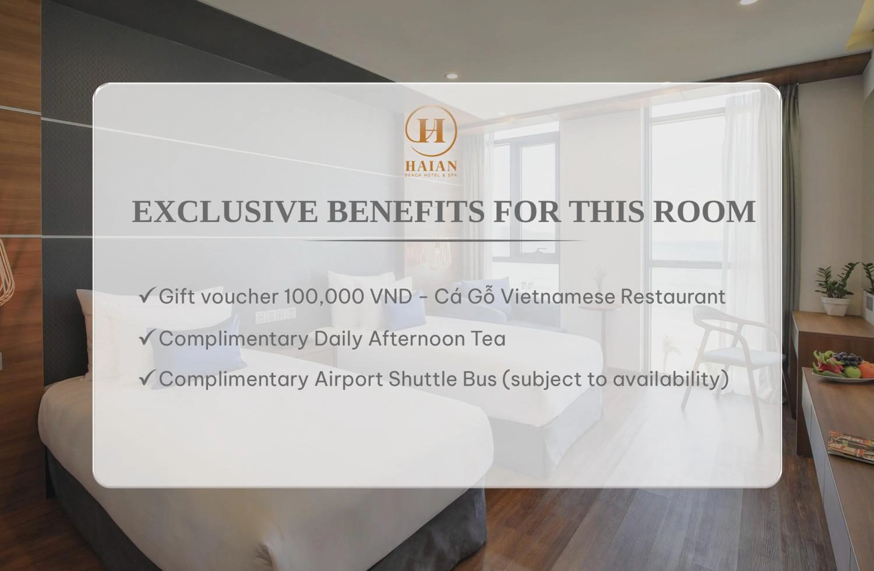 Deluxe Twin Room with Sea View - single occupancy - Afternoon Tea Included in HAIAN Beach Hotel & Spa