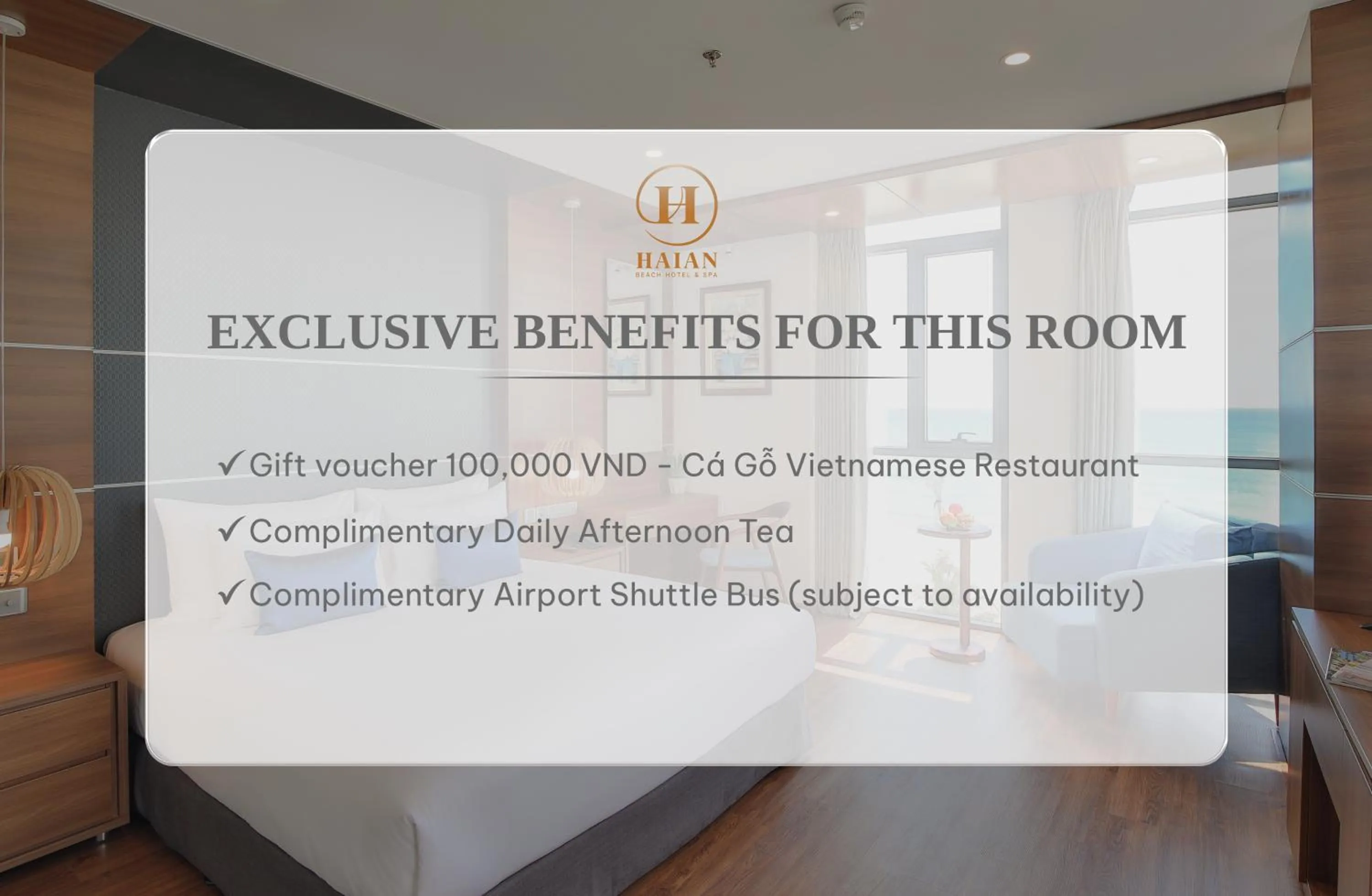 Deluxe Double Room with Sea View - single occupancy - Afternoon Tea Included in HAIAN Beach Hotel & Spa