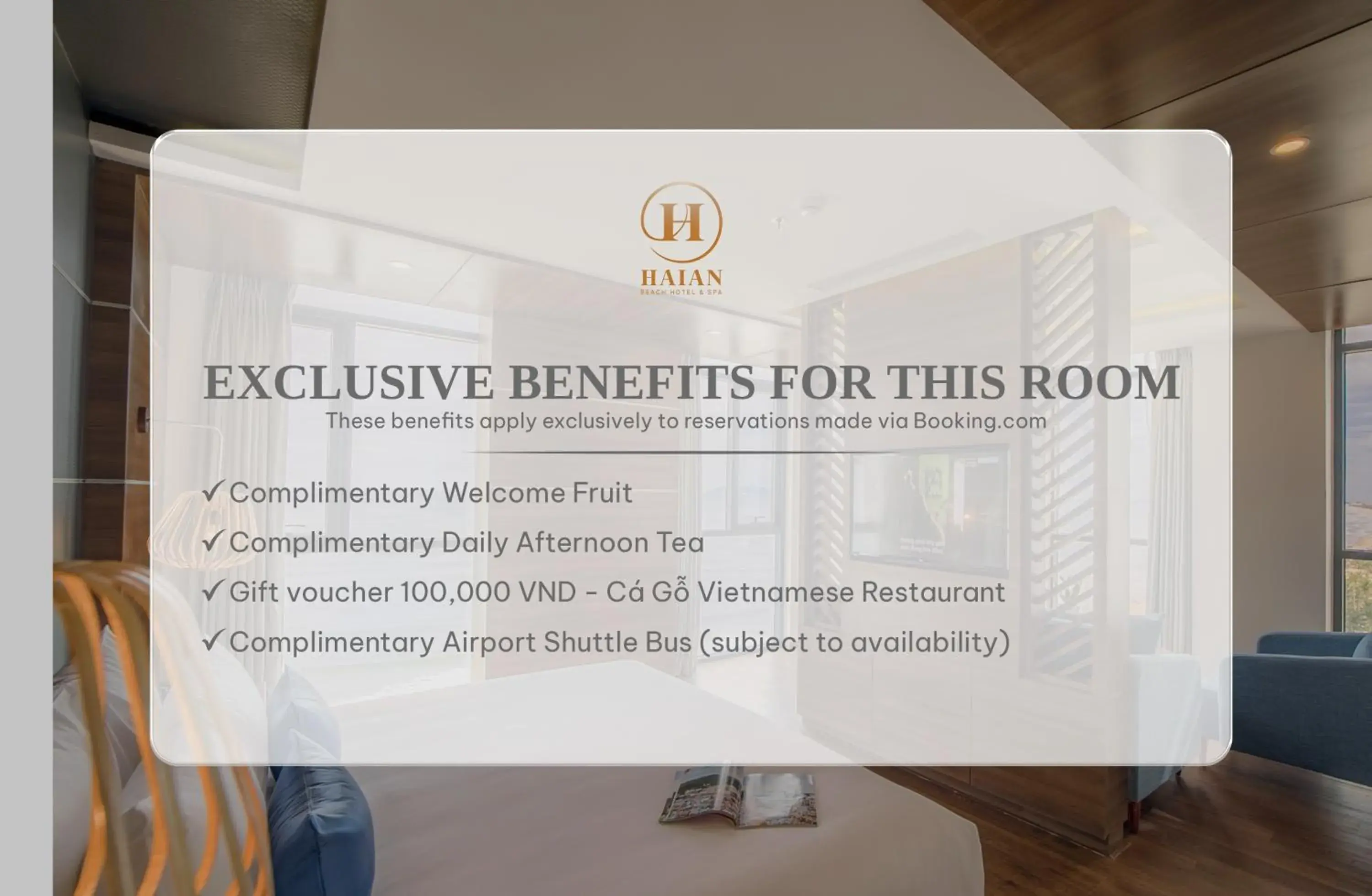 Suite Ocean Front - single occupancy - Afternoon Tea Included in HAIAN Beach Hotel & Spa Suite Ocean Front - single occupancy - Afternoon Tea Included in HAIAN Beach Hotel & Spa