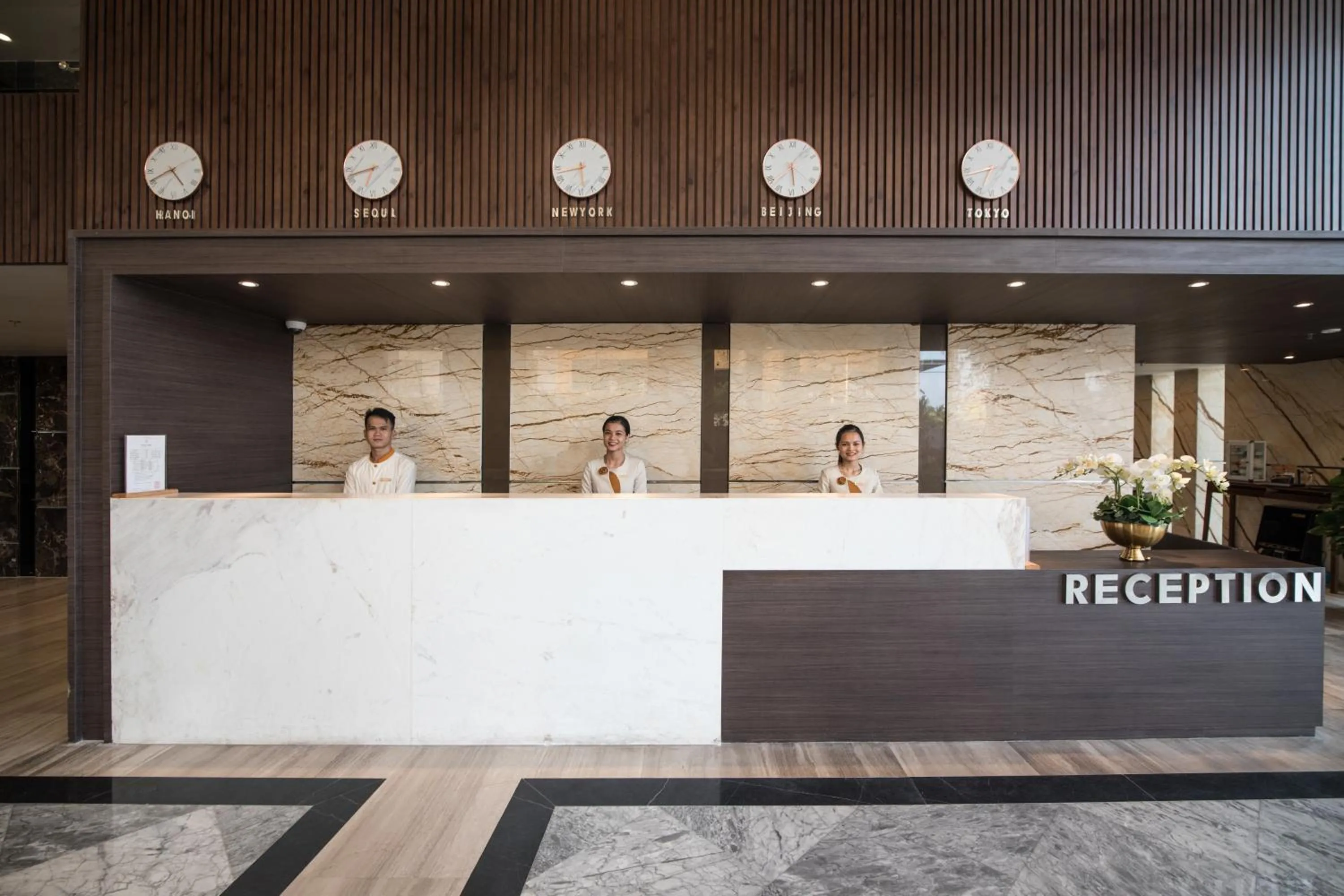 Lobby or reception in HAIAN Beach Hotel & Spa
