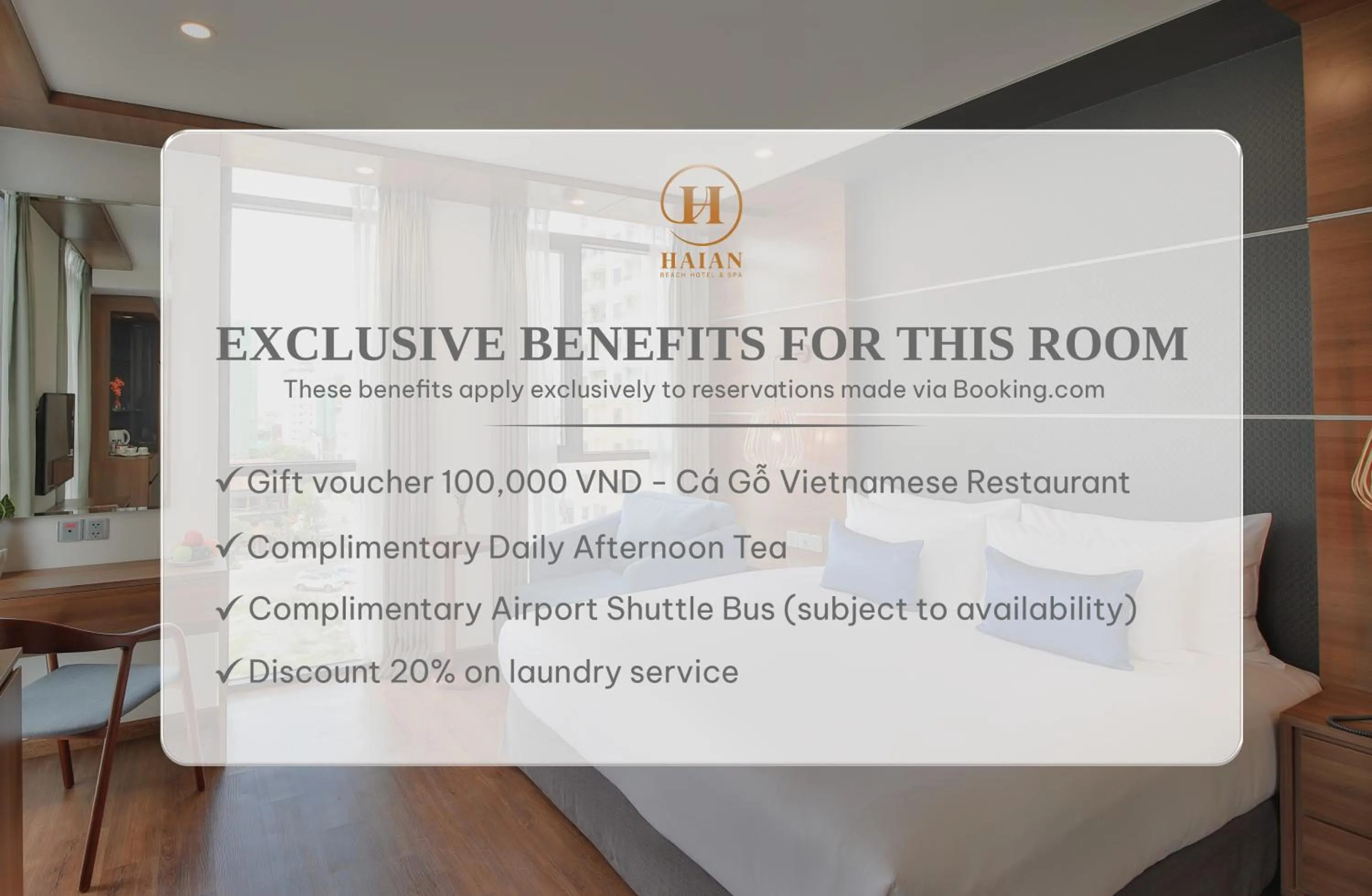room service in HAIAN Beach Hotel & Spa