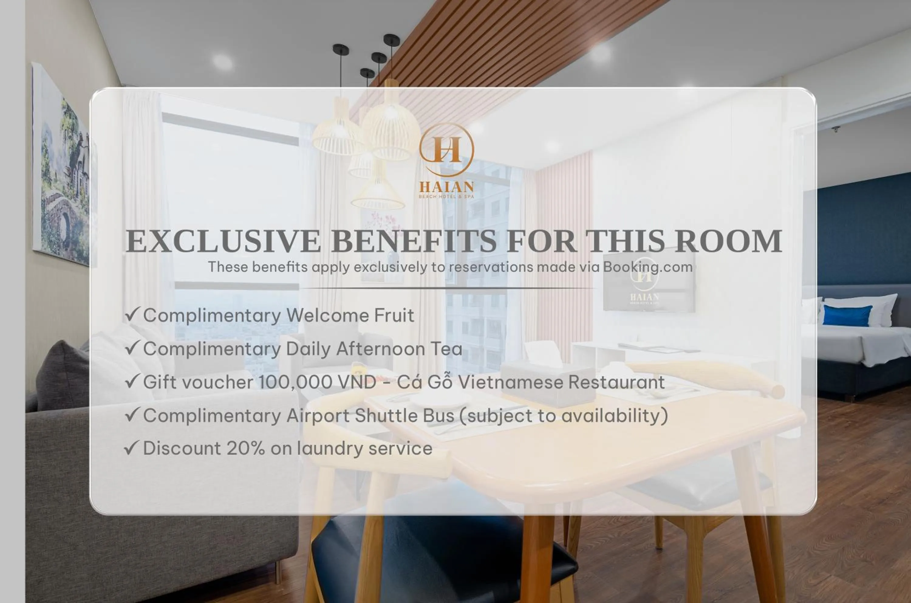 room service in HAIAN Beach Hotel & Spa