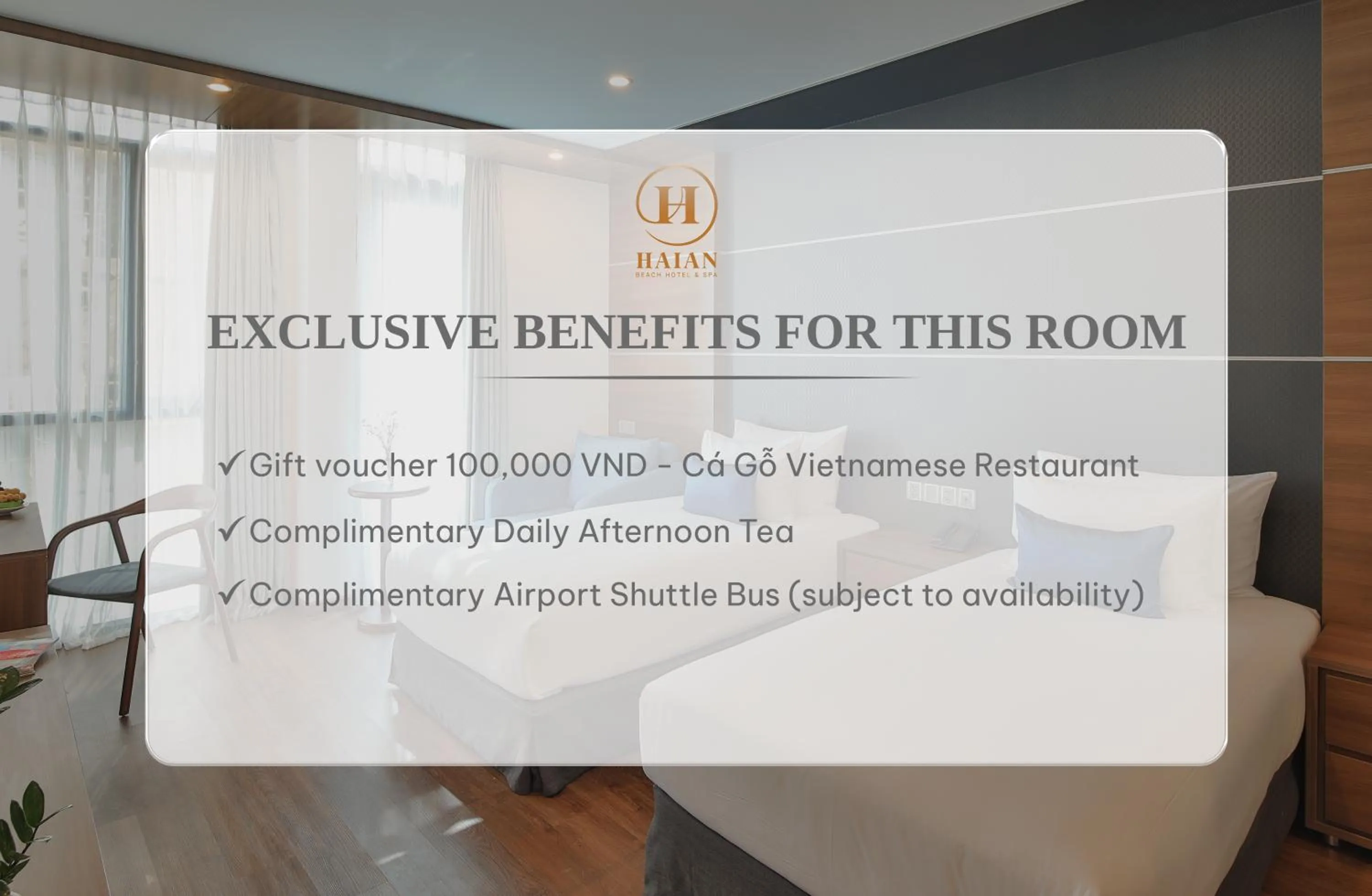 Superior Twin Room with Partial Sea View - single occupancy - Afternoon Tea Included in HAIAN Beach Hotel & Spa