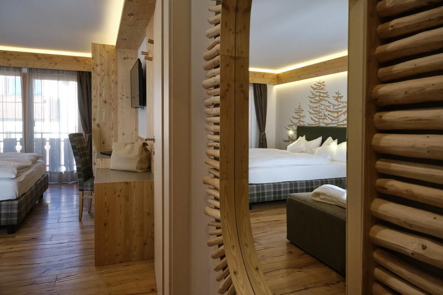 Bed in Cimon Dolomites Hotel